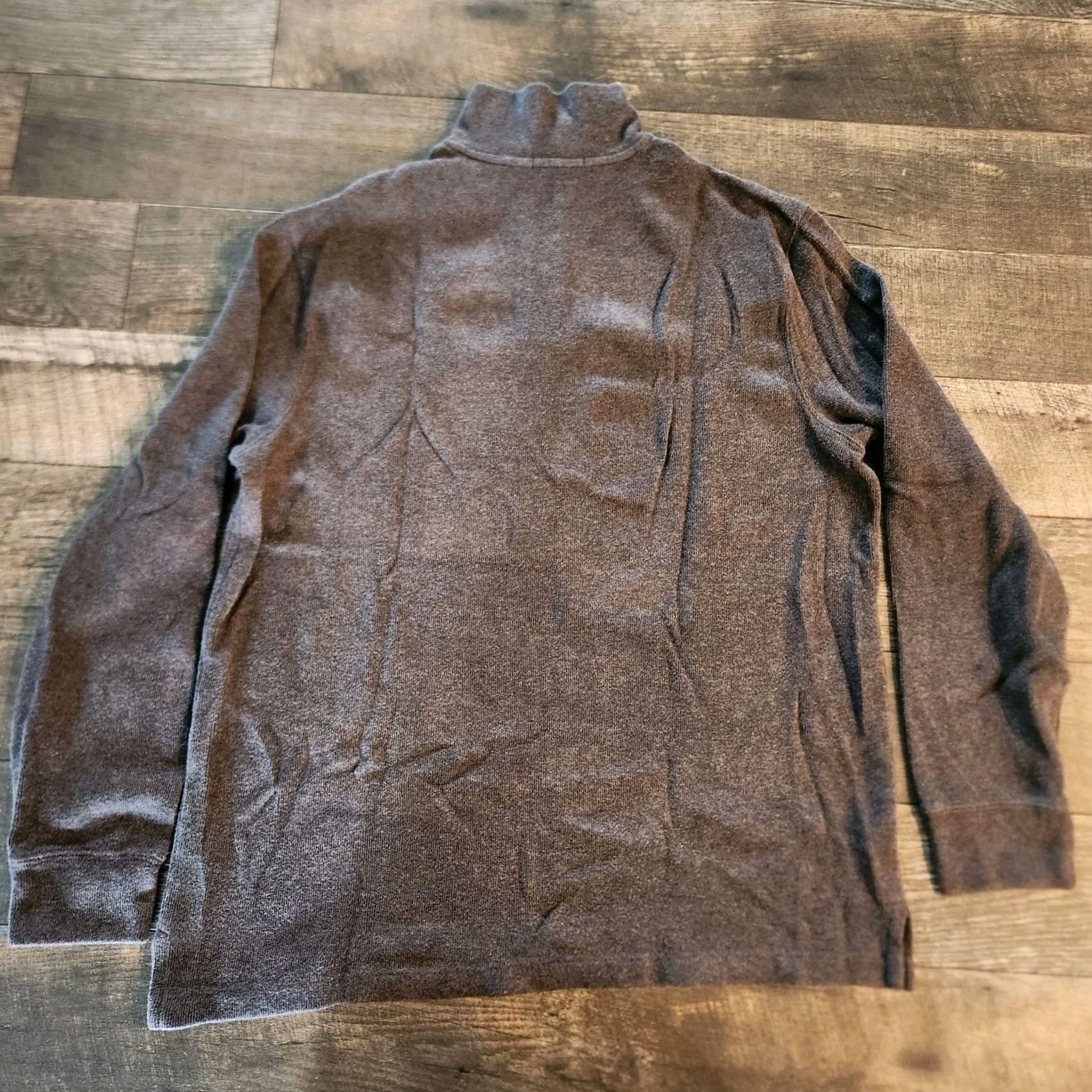 Polo Ralph Lauren Polo Ralph Lauren 1/4 Zip Sweater Mens Large Gray Cotton Long Sleeve Pullover Mock Neck Knit Size US L / EU 52-54 / 3 - 5 Thumbnail