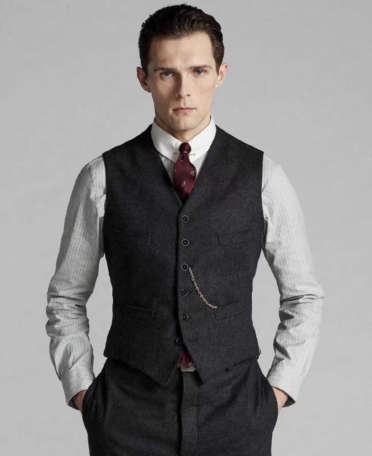 RRL Ralph Lauren RRL Ralph Lauren Double RL Wool Formal Waistcoat K22 Size US M / EU 48-50 / 2 - 2 Thumbnail