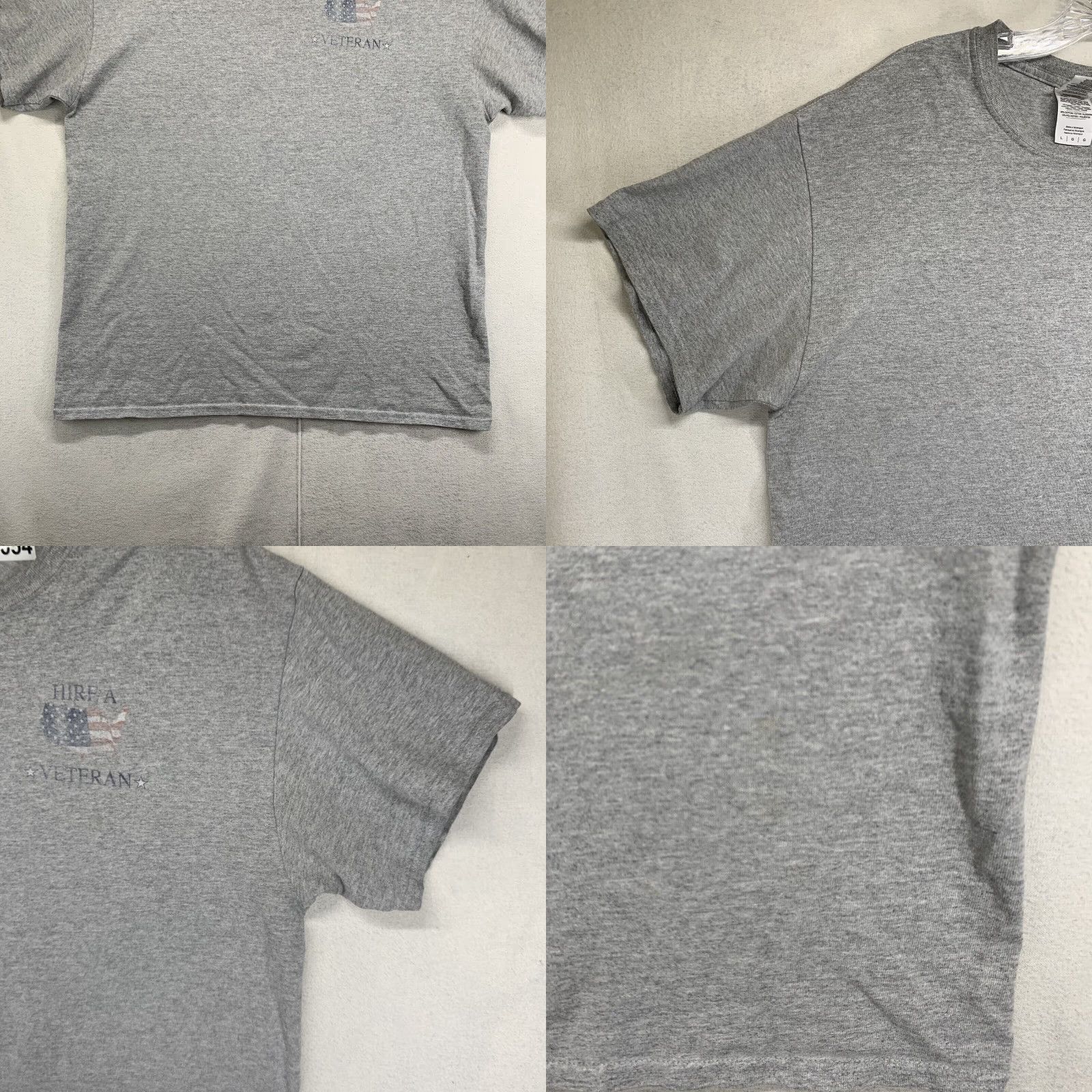 Gildan Gildan Shirt Mens L Gray Veterans Resources USA Military Plaid T-Shirt Size US L / EU 52-54 / 3 - 8 Thumbnail