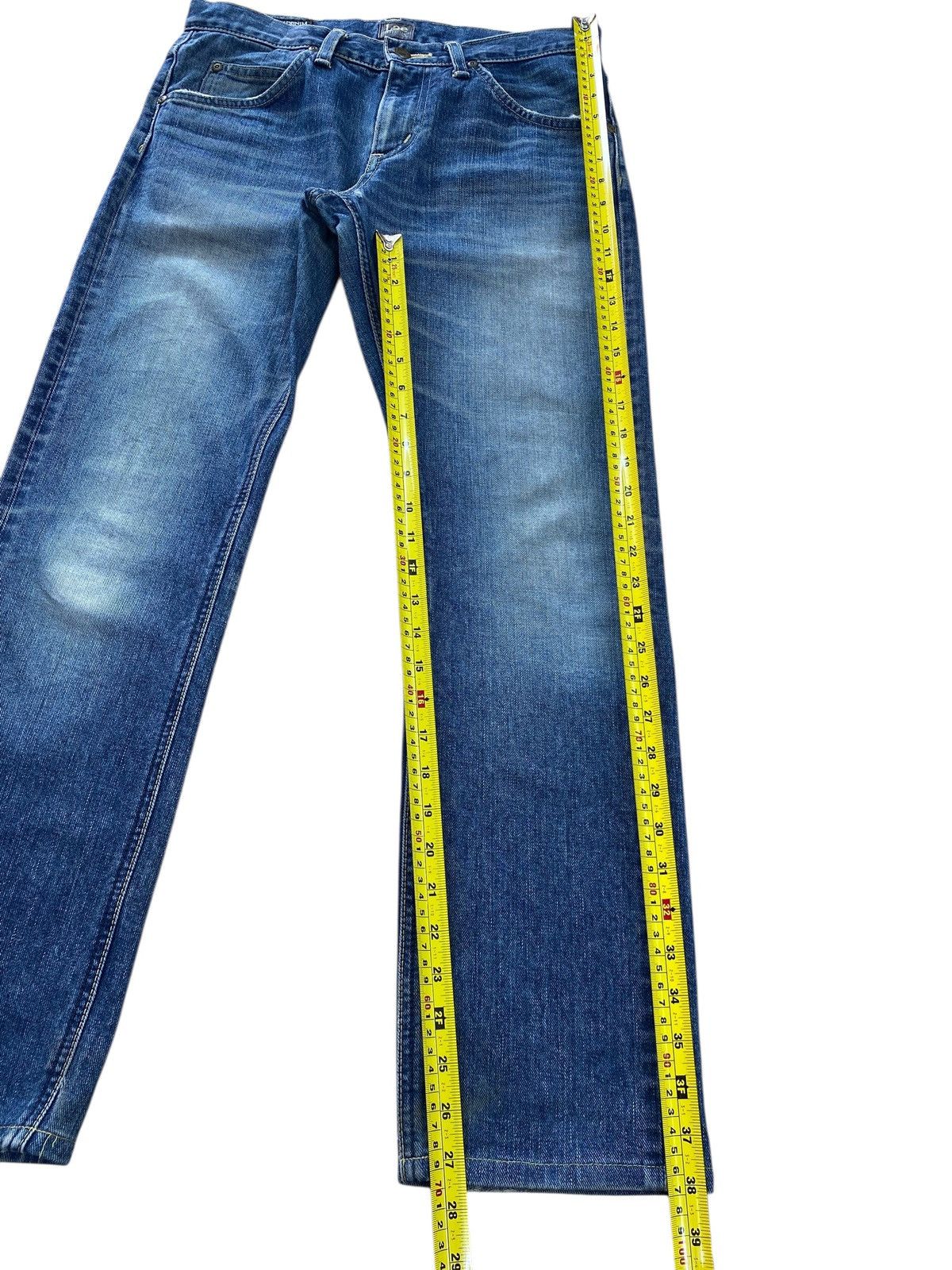 Lee Lee Riders Light Blue Wash Whiskered Style Skinny Leg Jeans Size US 31 - 8 Thumbnail