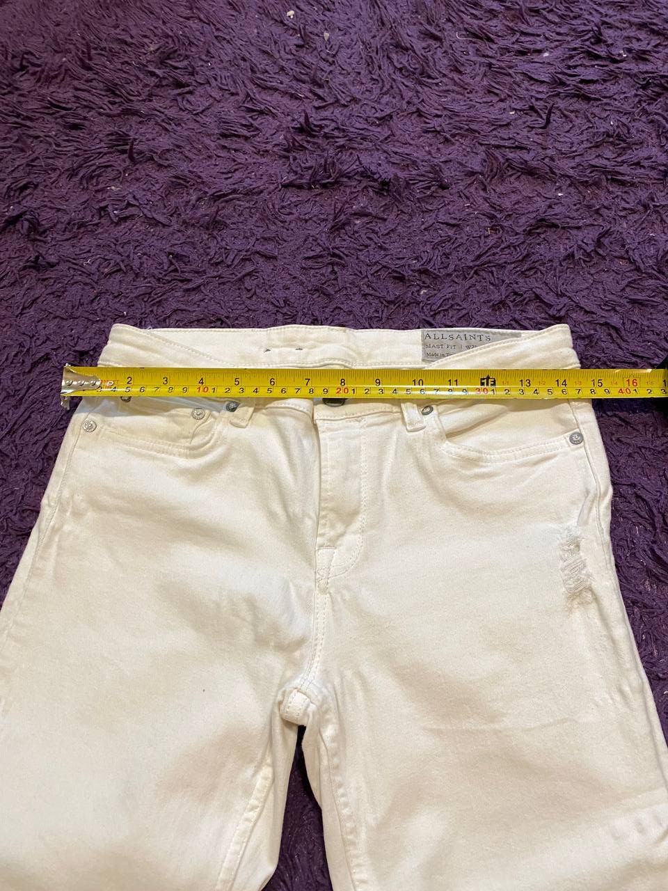 Allsaints Vintage Allsaints White Classic Denim Jeans Size 28 Size US 28 / EU 44 - 11 Thumbnail
