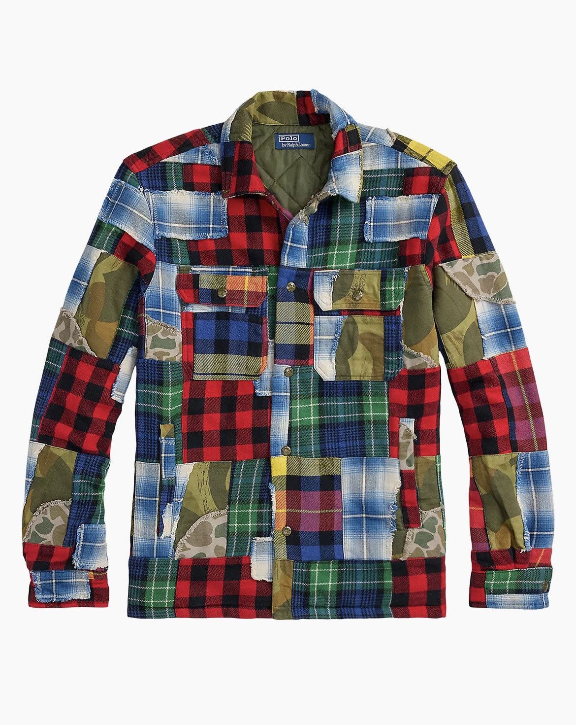 Polo Ralph Lauren 🔥Polo Ralph Lauren Patchwork Flannel Overshirt Size US S / EU 44-46 / 1 - 1 Thumbnail