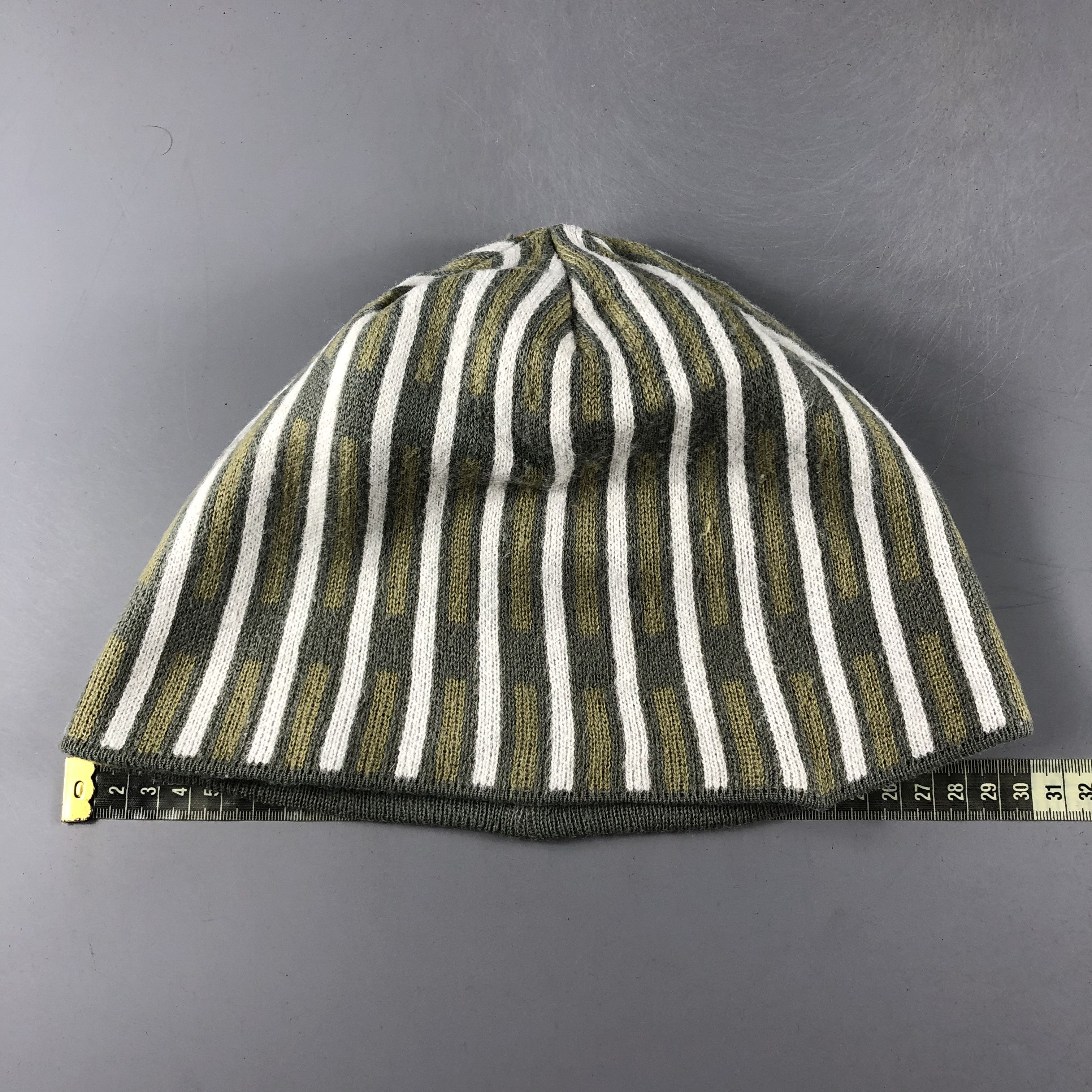 Japanese Brand × Vintage Unknown Stripe CUffless Beanie Snow Hat Snow Cap -D755 Size ONE SIZE - 3 Thumbnail