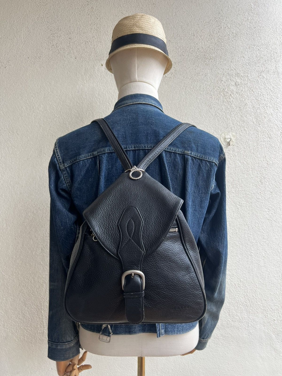 Leather Vintage RAVIR Tokyo Patina Leather Multi Way Backpack Bag Size ONE SIZE - 2 Thumbnail