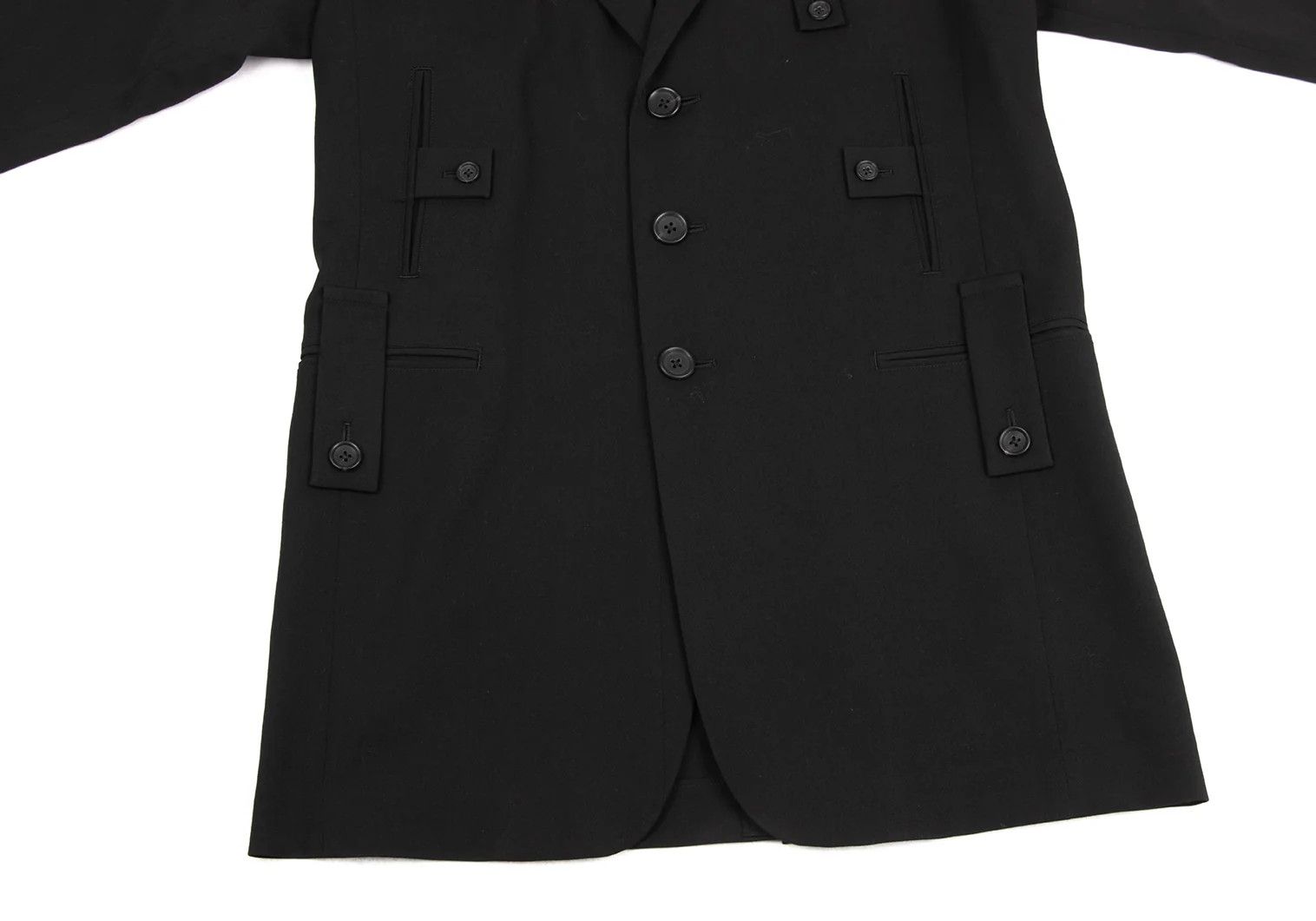 Yohji Yamamoto Yohji Yamamoto Wool Gabardine Pocket Design Jacket Size US M / EU 48-50 / 2 - 9 Thumbnail