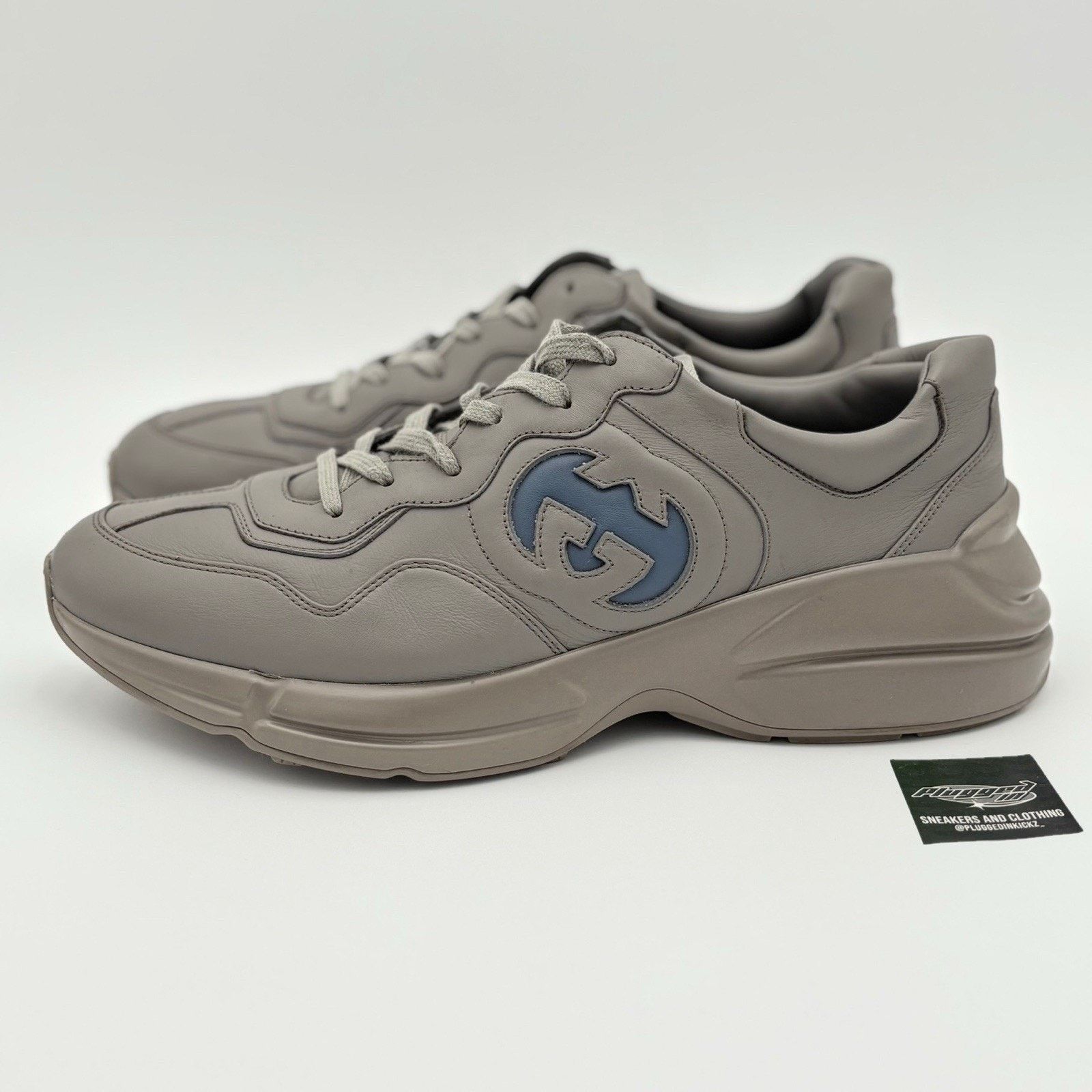 Gucci Gucci Rhyton Interlocking G ' Dusty Grey Aqua Blue ' | CLEAN ...