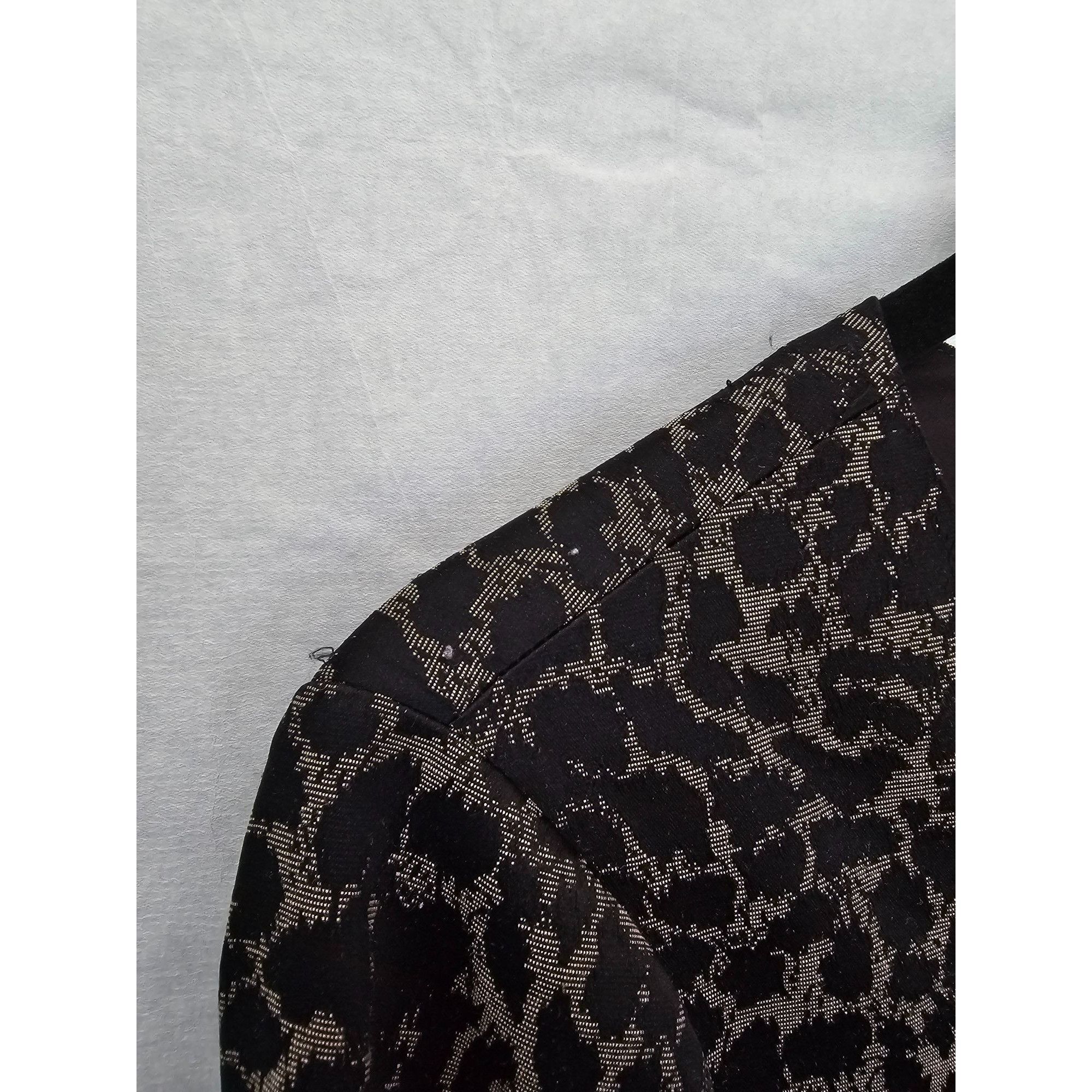 Other Antonio Melani Women's Houndstooth & Leopard Print Dress Bla Size L / US 10 / IT 46 - 4 Thumbnail