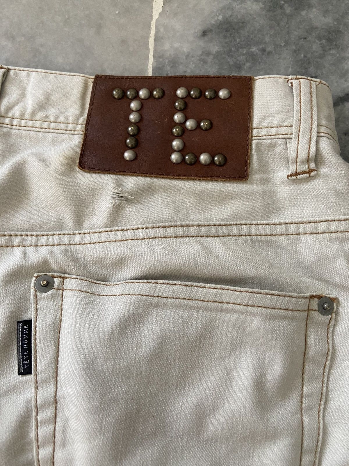 Issey Miyake Tete Homme White Linen Trouser Pants Size US 32 / EU 48 - 4 Thumbnail