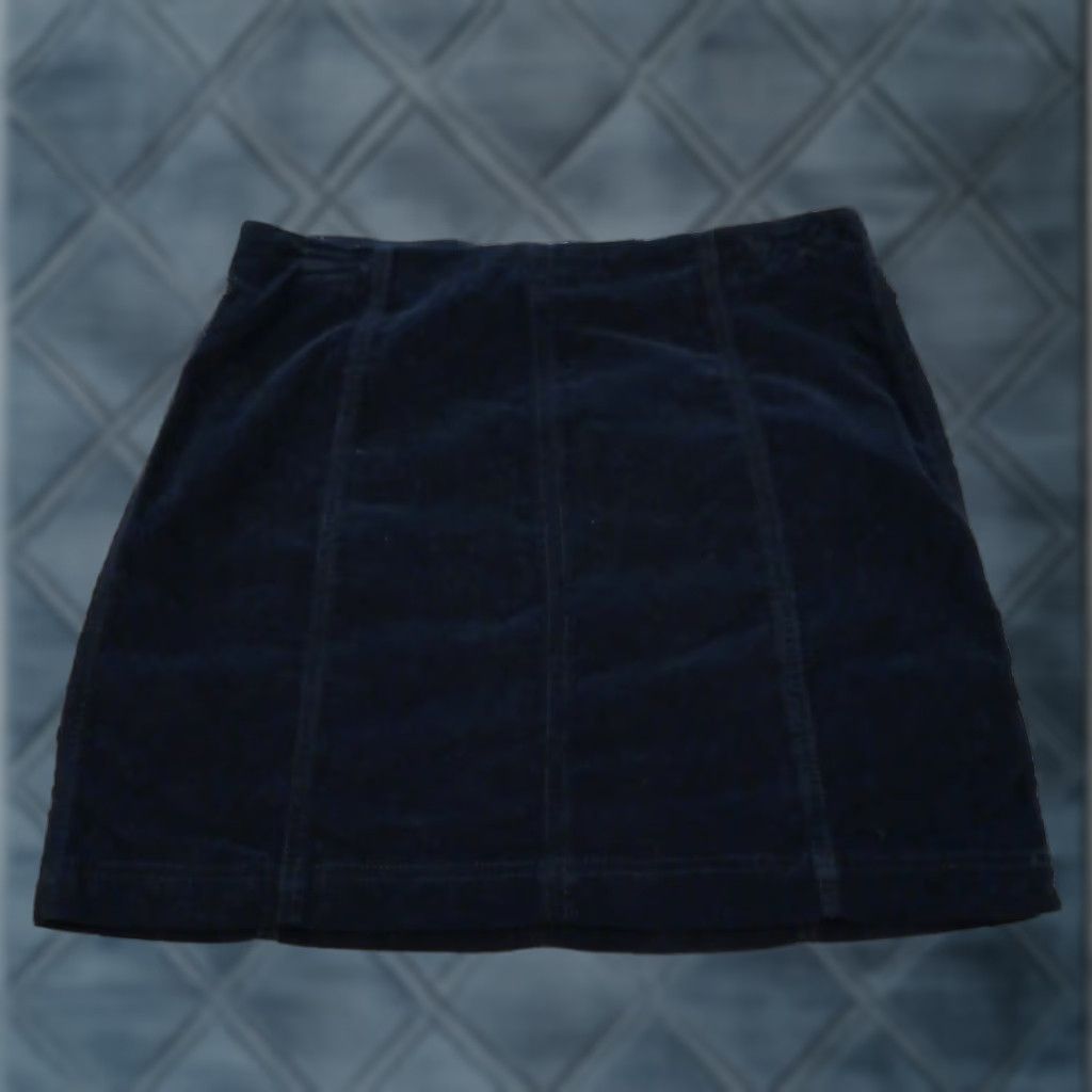 Free People Free People Skirt Women's Skirt Short Black Velvet A-Line Cotton Blend Lined 12 Regular Velvet Vintage No Size 34" / US 12 / IT 48 - 1 Thumbnail