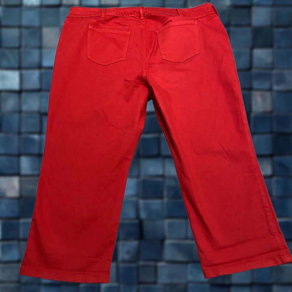 Torrid Torrid Jeans Plus 24 Red Denim High Rise Jegging 5-Pocket Stretch Cotton Polyester Spandex Vintage: No Size 42" / US 20 - 1 Thumbnail