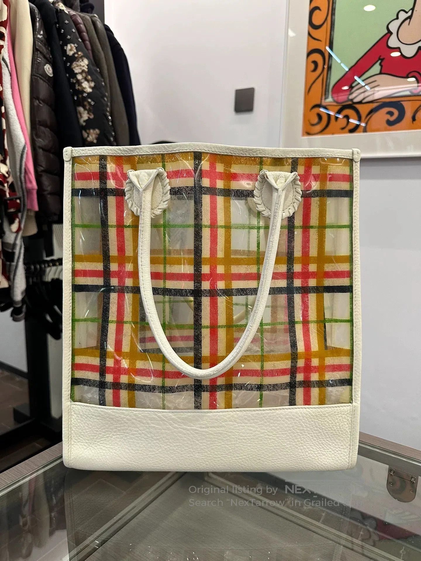 Other Burberry Tartan Check Clear PVC White Tote. Size ONE SIZE - 1 Thumbnail