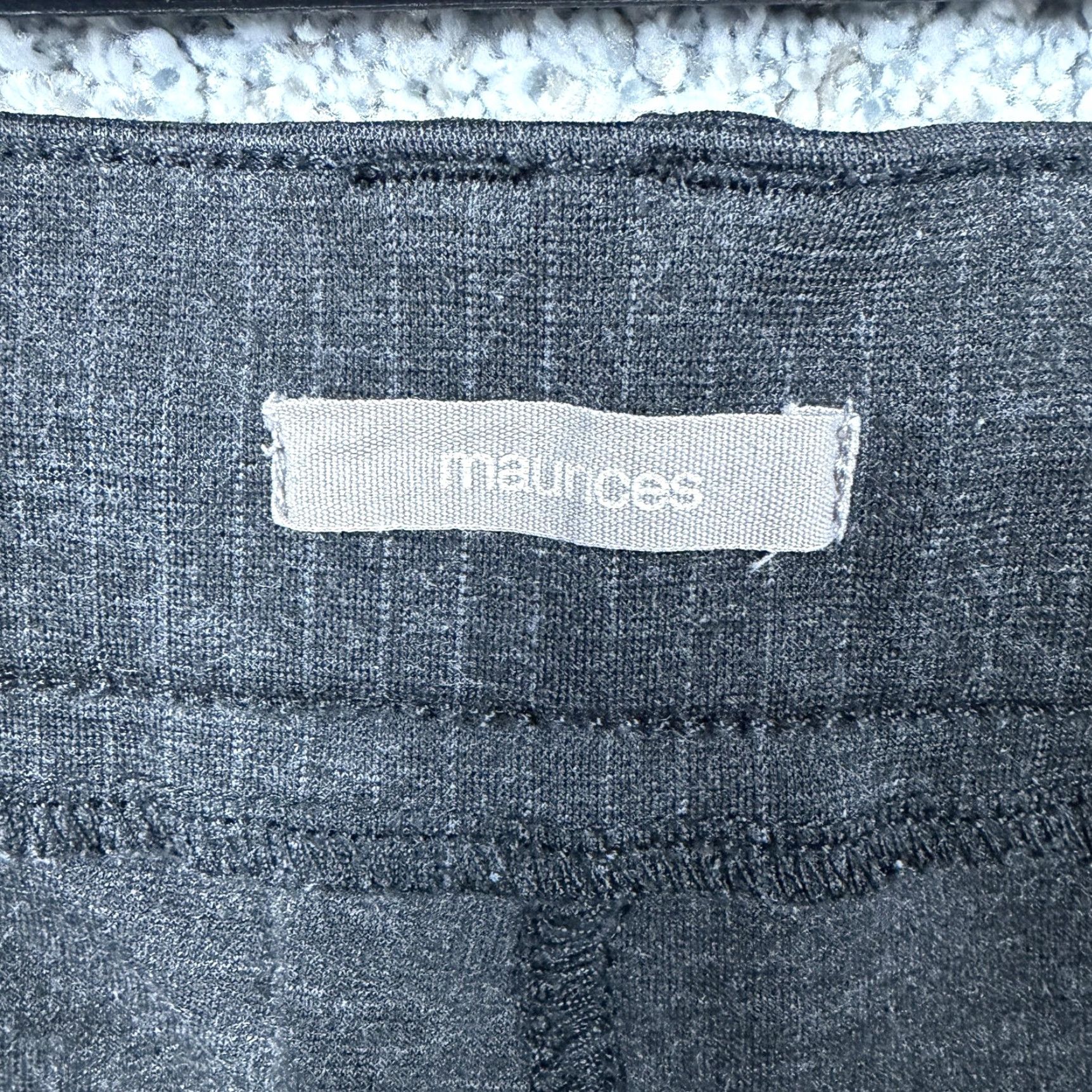 Vintage Maurices Dress Pants Womens 3-REG Dark Gray Knit Stretch Pull On High Waist Straight Pockets Casual Office 44in 30in Size 26" / US 2 / IT 38 - 6 Thumbnail
