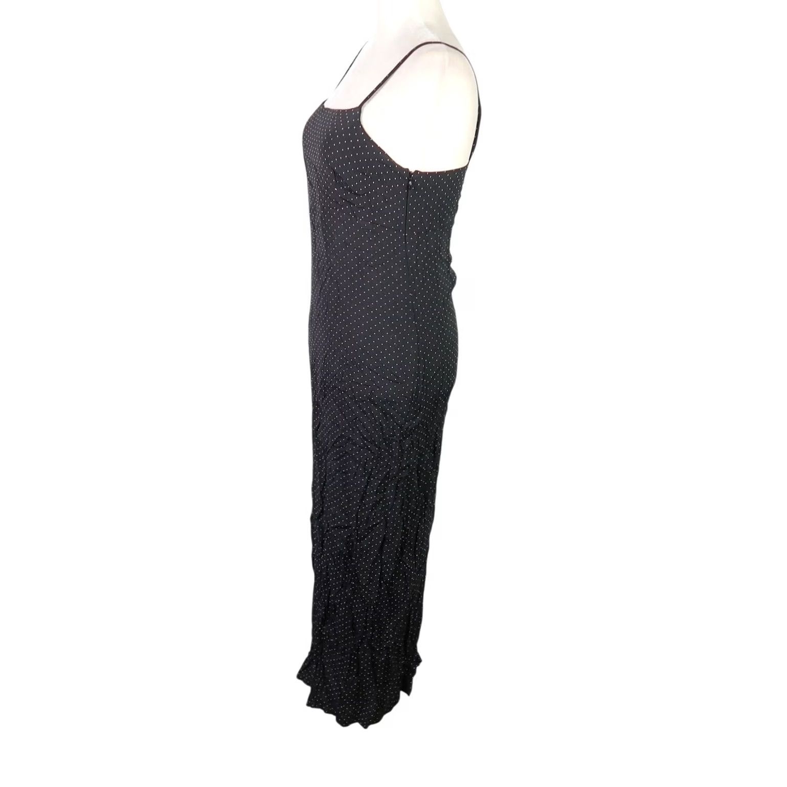 Old Navy VINTAGE Old Navy Polka Dot Midi Slip Dress Black Cream 90s Y2K Womens Size 6 Sleeveless Midi Dress Size M / US 6-8 / IT 42-44 - 3 Thumbnail