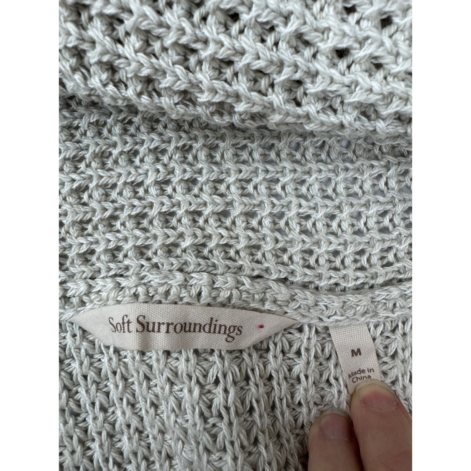 Other Oversized Cardigan Sweater Beige Waffle-Knit Shell Medium Size M / US 6-8 / IT 42-44 - 9 Thumbnail