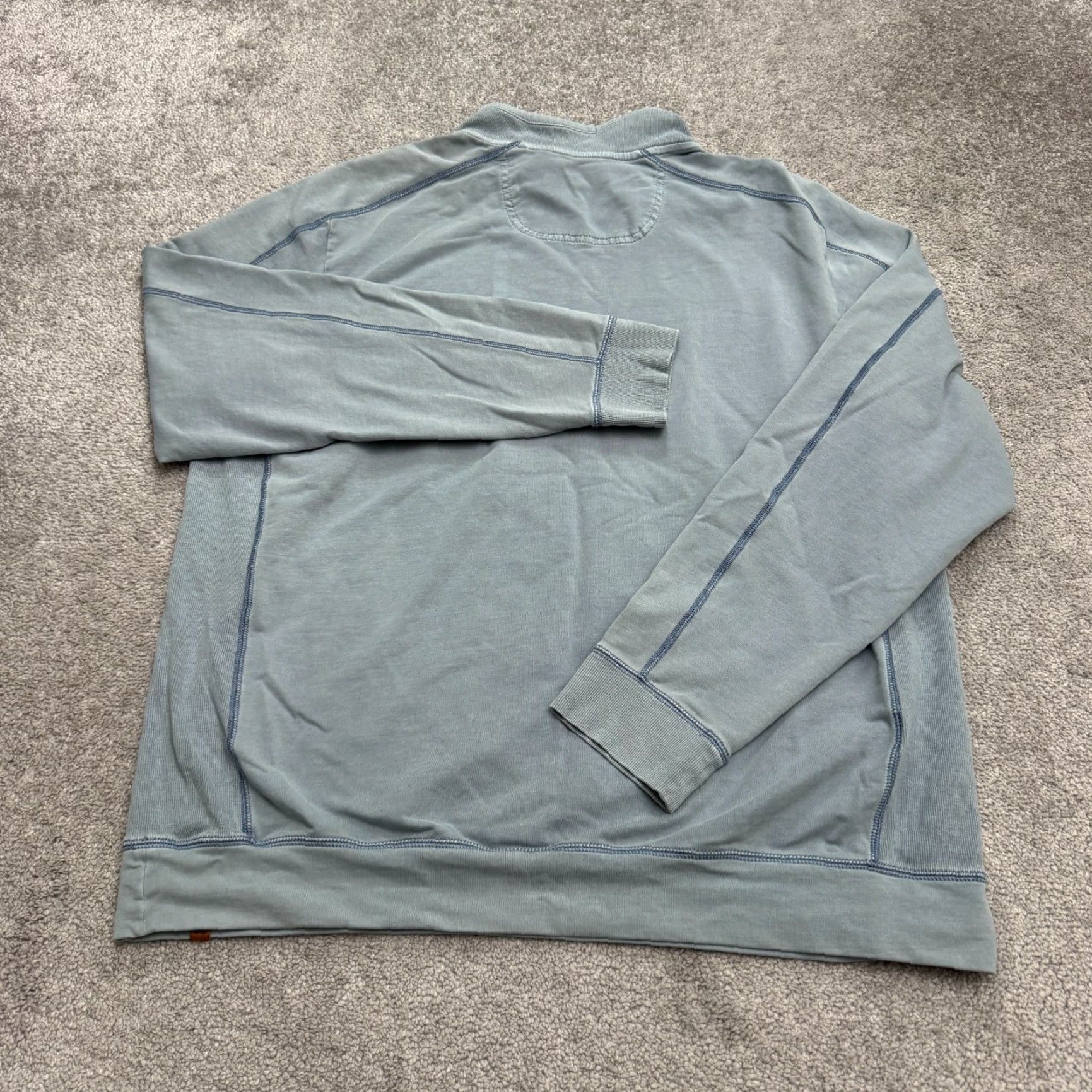 Tommy Bahama Tommy Bahama Sweatshirt Mens XL Blue Cotton 1/2 Zip Mock Neck Pullover Pullover Casual Outdoor Athleisure Shirt Size US XL / EU 56 / 4 - 2 Thumbnail