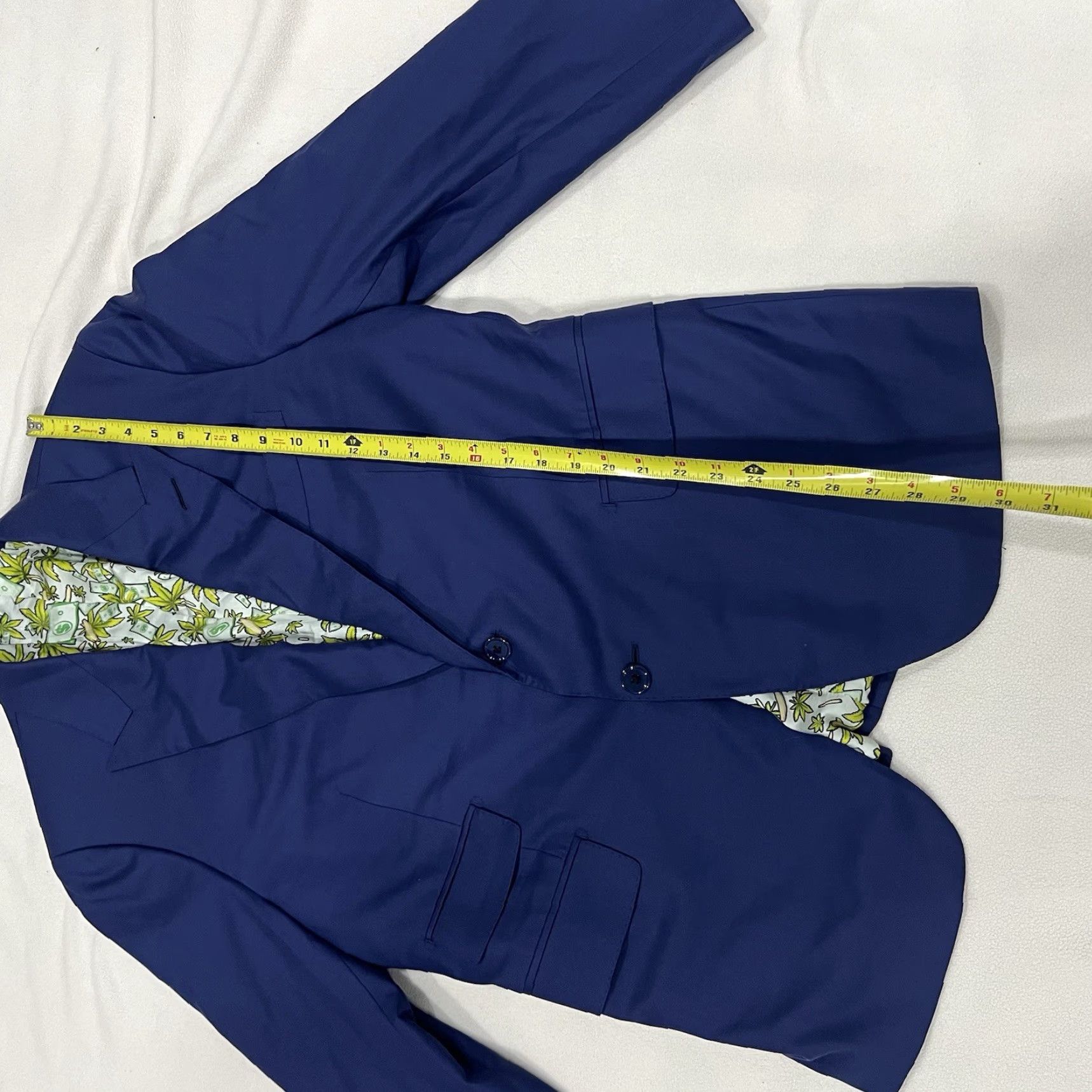 Vintage Andrew Lock Blazer Blue Custom 2-Button Single Breasted Jacket 40 Wool Regular Men Blazer Size 40R - 6 Thumbnail