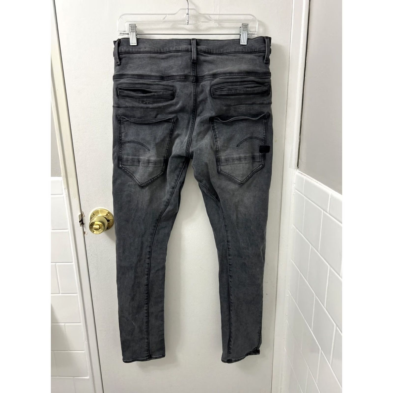 Vintage G-Star RAW Jeans Mens 30x30 Gray D Staq 3D Slim Premium Italian Denim Cotton Jeans Slim Men Gray 30 Inseam 30 Button Pockets Style Skinny Vintage No Size US 30 / EU 46 - 6 Thumbnail