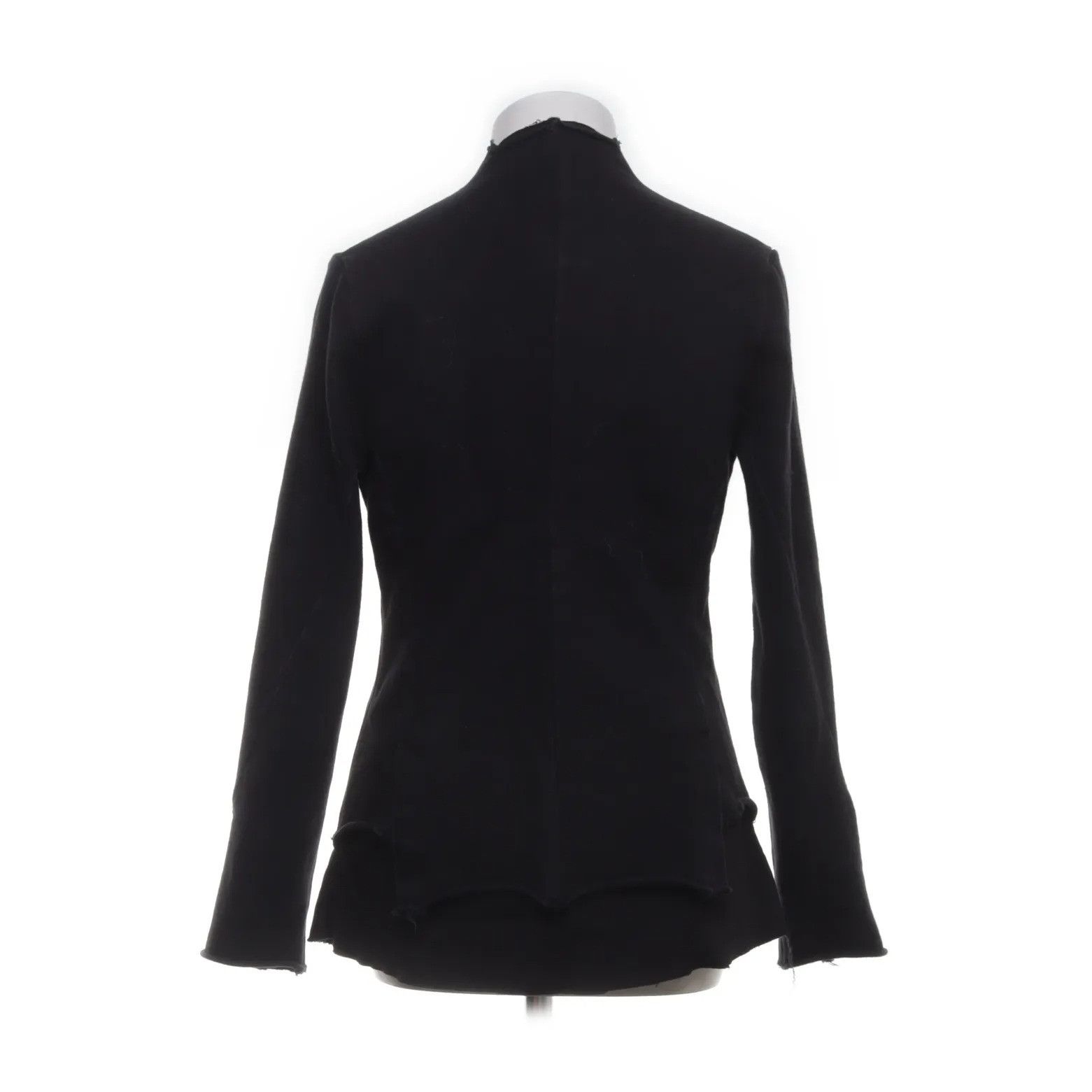 Thom Krom Double-Layer Blazer XS, Black Distressed Cotton Jacket Size XS / US 0-2 / IT 36-38 - 2 Thumbnail