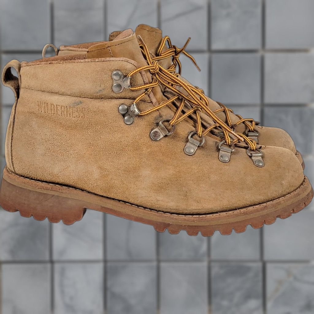 Vintage Wilderness Tam LeatherHiking Boots Workwear Mens 8M Brown Leather Lace Up Boot Size US 8 / EU 41 - 1 Thumbnail