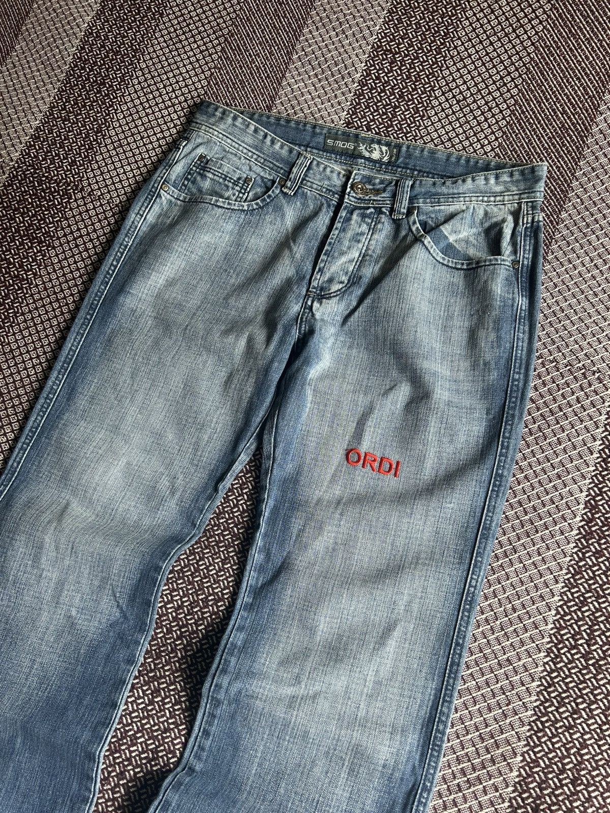 Vintage Vintage Smog Distressed Denim Jeans Baggy Faded Streetwear Size US 36 / EU 52 - 8 Thumbnail