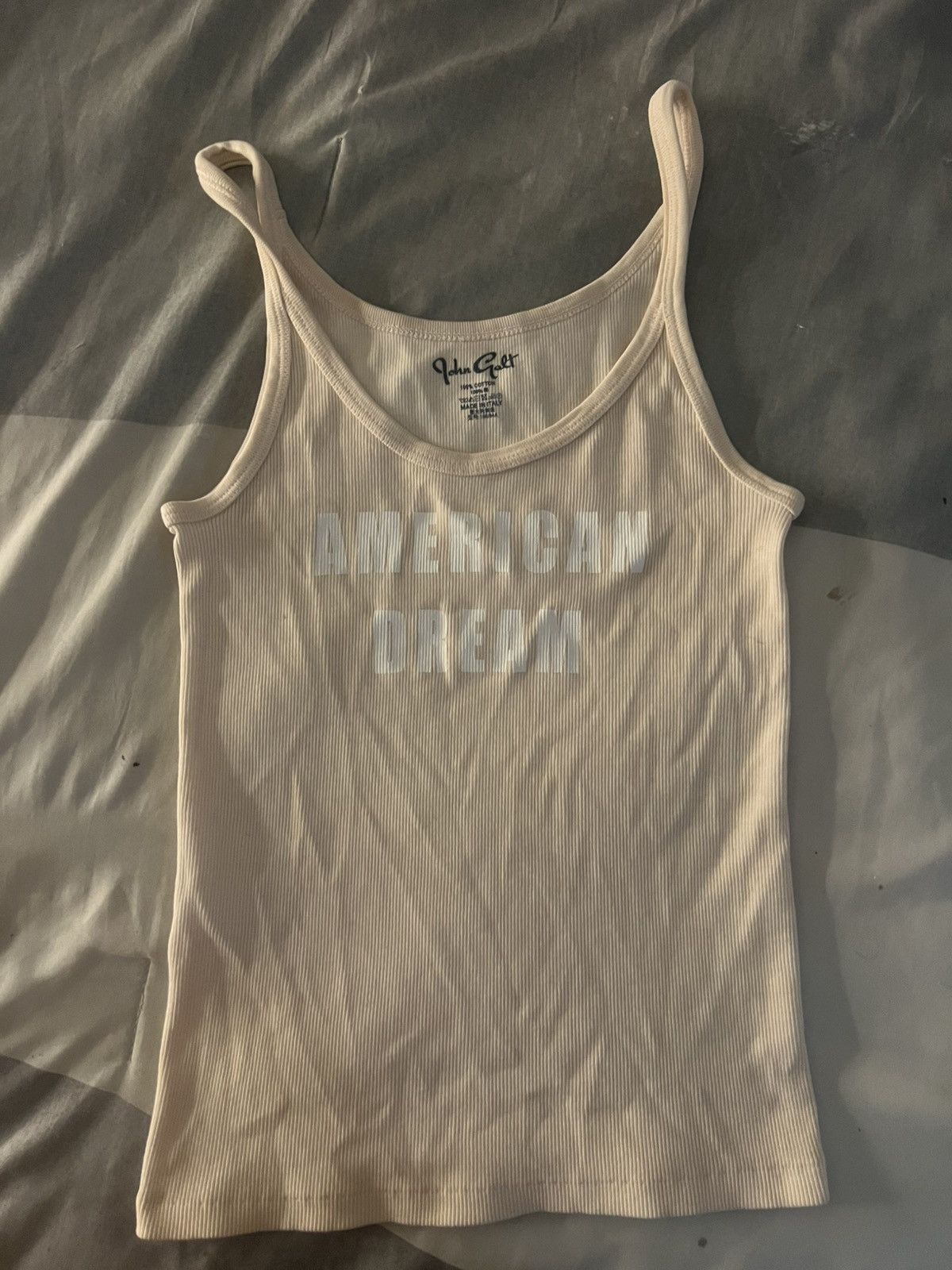 Brandy Melville × Pacsun Brandy Melville Cream “American Dream” tank top Size ONE SIZE - 1 Thumbnail