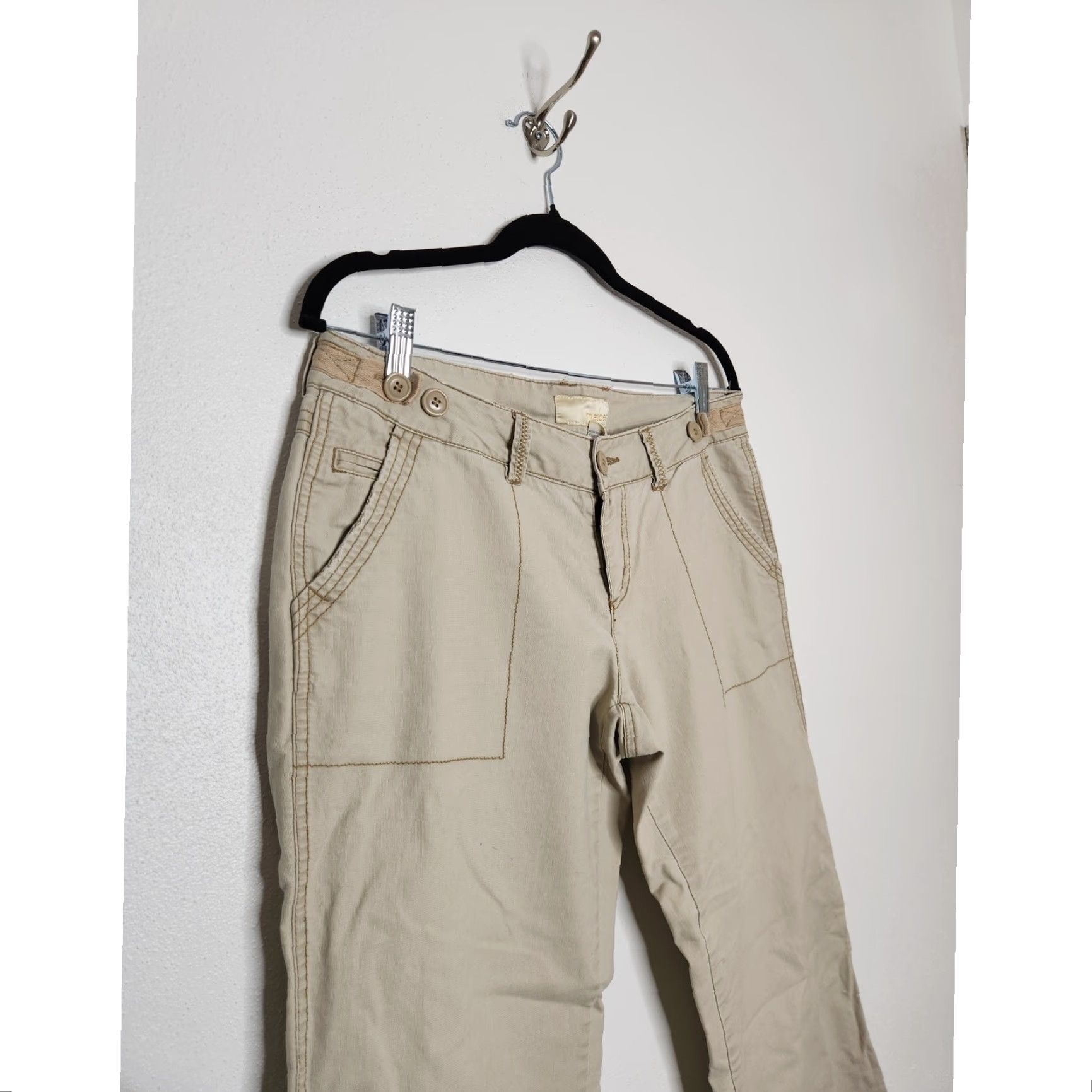 Vintage VINTAGE Maurices Khakis Women 6 Tan Regular Khaki Pants Cargo 39" Length 31" Inseam 8" Rise Grunge Bottoms Mens Womens Girls? Size 28" / US 6 / IT 42 - 4 Thumbnail