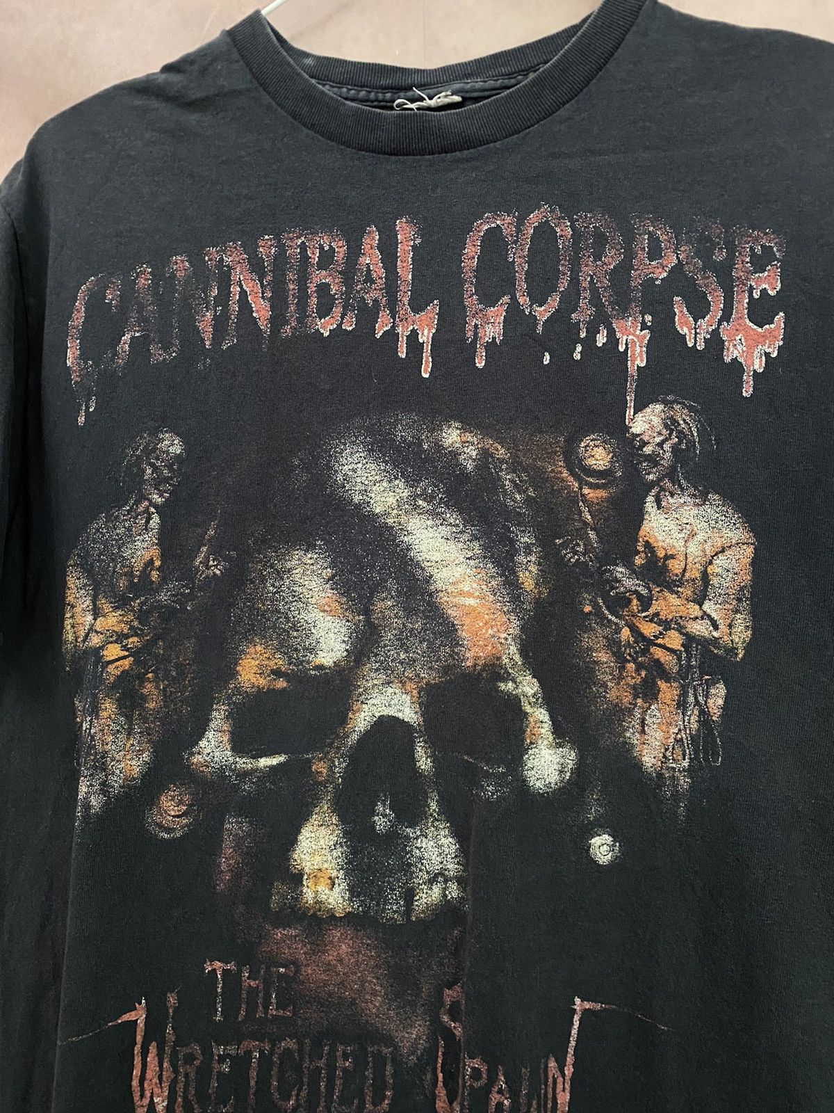 Band Tees Cannibal Corpse Wretched Spawn Rock Tee Vintage Size US L / EU 52-54 / 3 - 2 Thumbnail