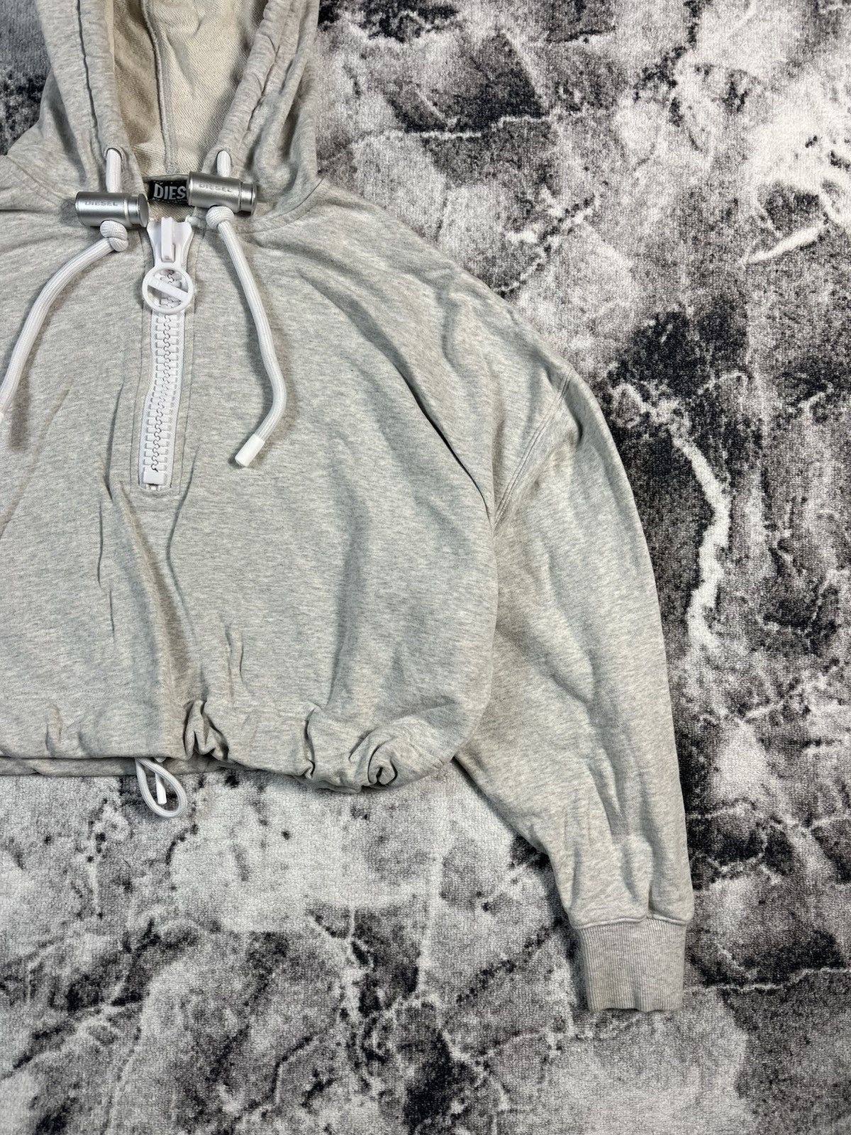 Diesel Diesel Cropped Half Zip Hoodie Big Hardware Size S / US 4 / IT 40 - 3 Thumbnail