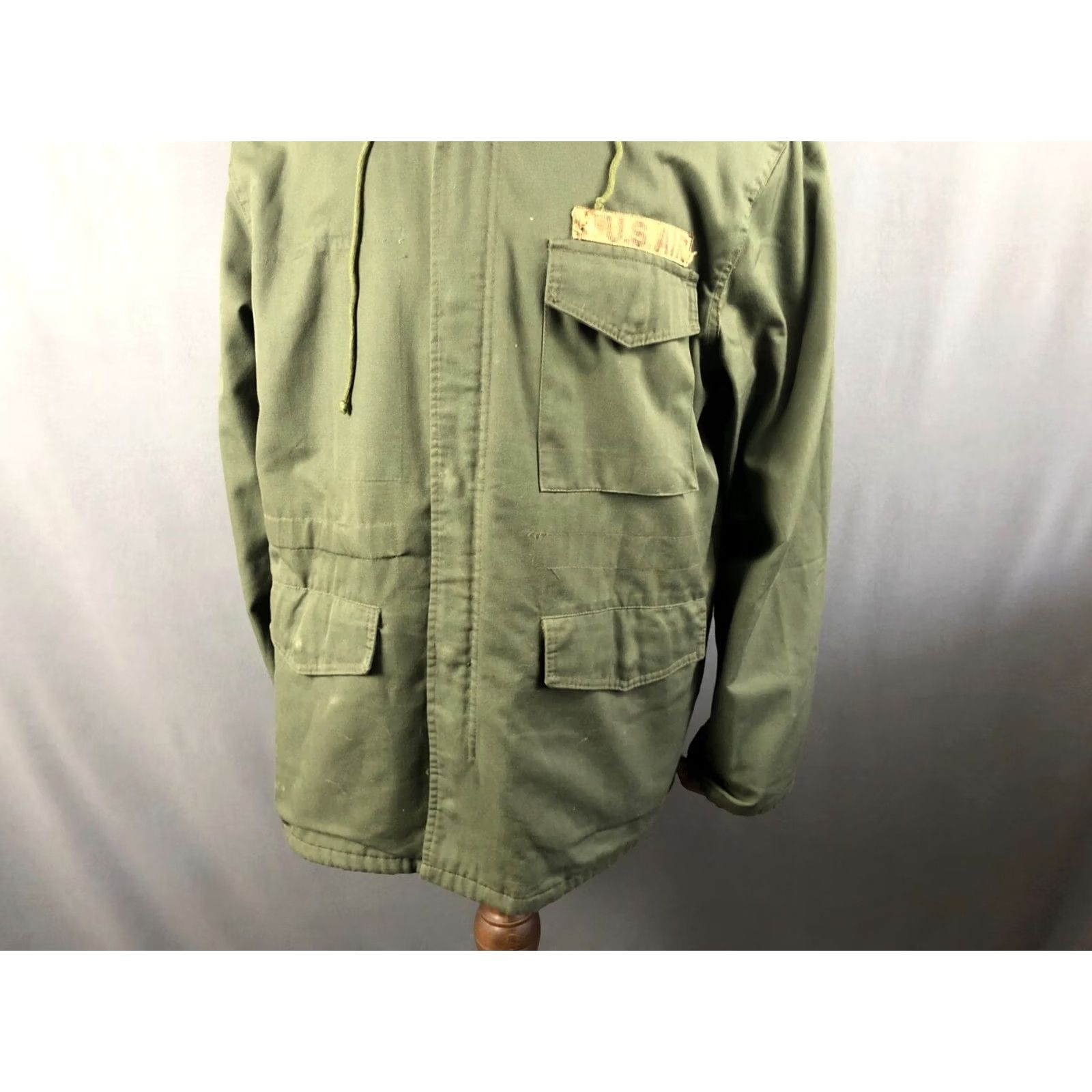 Vintage Vintage US Air Force Full Zip Jacket Cotton Green Men Hooded Size US M / EU 48-50 / 2 - 7 Thumbnail