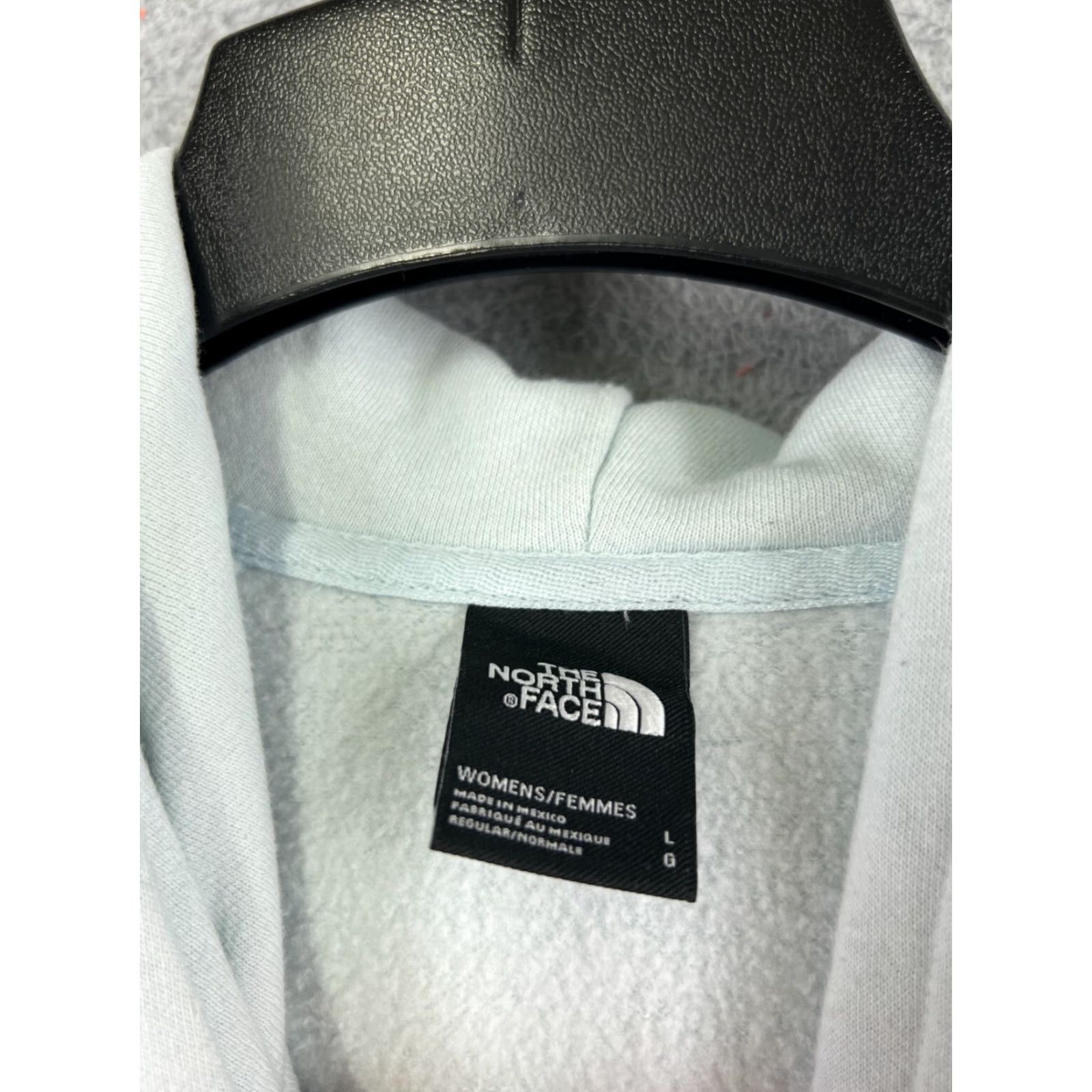 The North Face The North Face Hoodie Mens L Blue Logo Pullover Sweatshirt Solid Jersey Cotton Blend Size L / US 10 / IT 46 - 7 Thumbnail