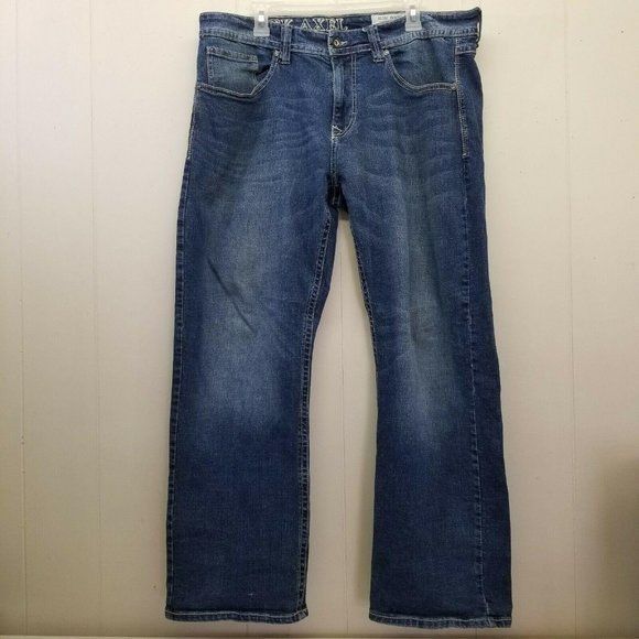 Vintage TK Axel Blue Jeans Denim Mens 36x30 Slim Boot Cut Pants Size US 36 / EU 52 - 1 Thumbnail