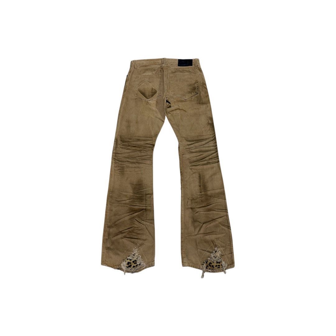 If Six Was Nine 🔥Y2K Archived Cavaria Leopard Patchwork Flared Pants LGB Size US 30 / EU 46 - 9 Thumbnail