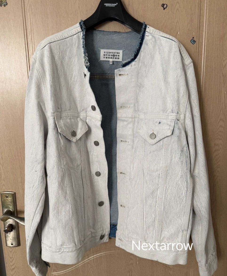 Maison Margiela Maison Margiela Painted Collarless Denim Jack 2412-Nextarrow Size US M / EU 48-50 / 2 - 1 Thumbnail