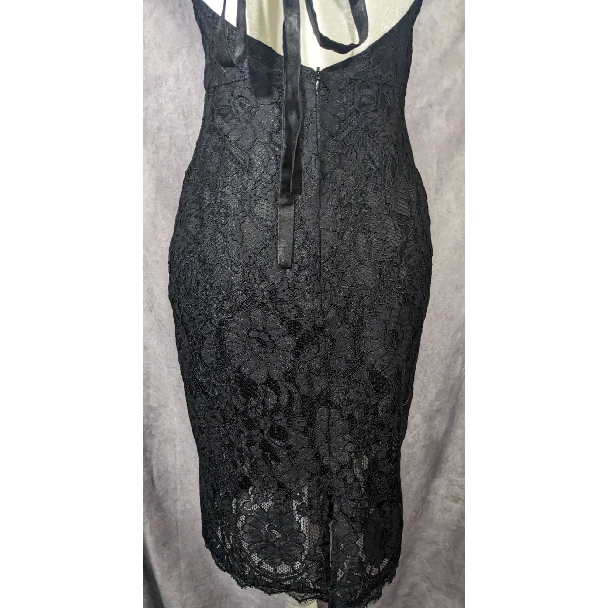 Lulus Lulu's Wishful Wandering Black Lace Bodycon Dress Size Small Size S / US 4 / IT 40 - 4 Thumbnail
