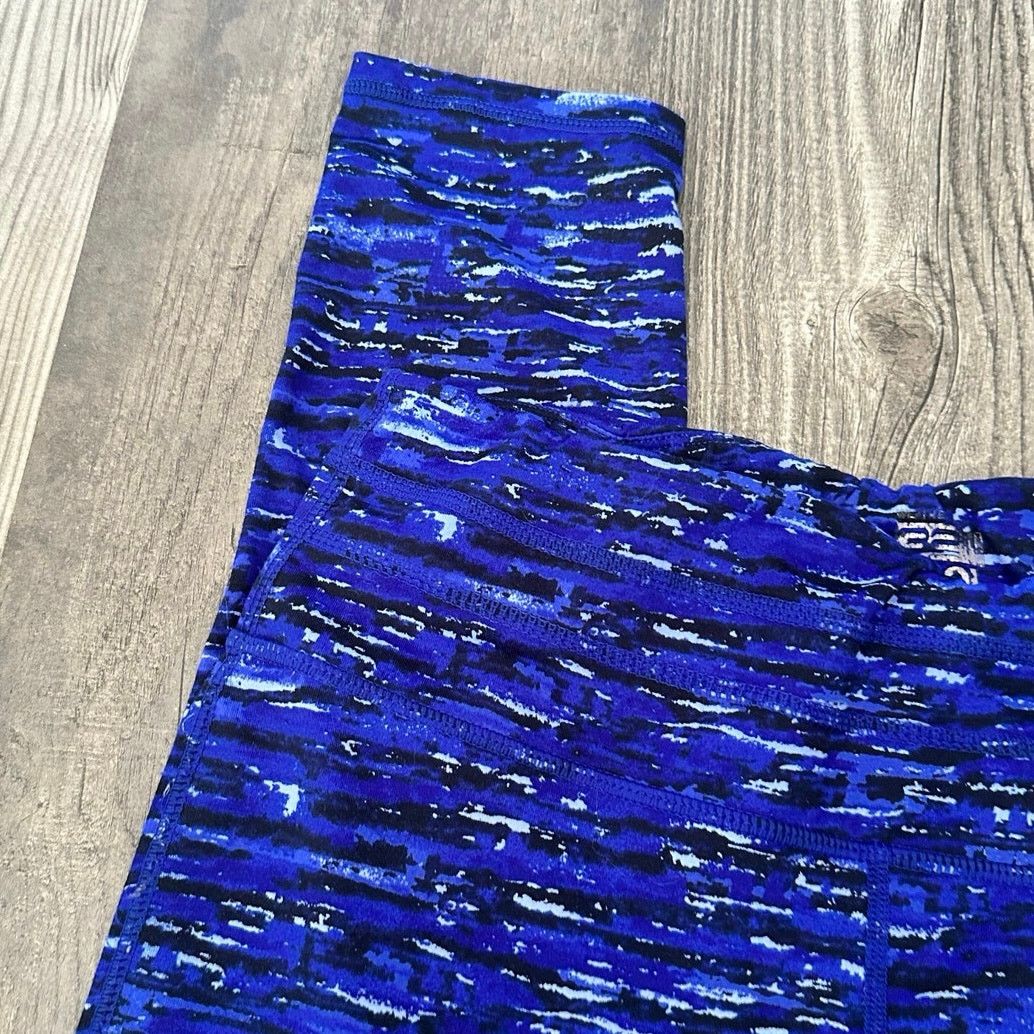 Other 32 cool black blue striped leggings Size 28" / US 6 / IT 42 - 2 Thumbnail