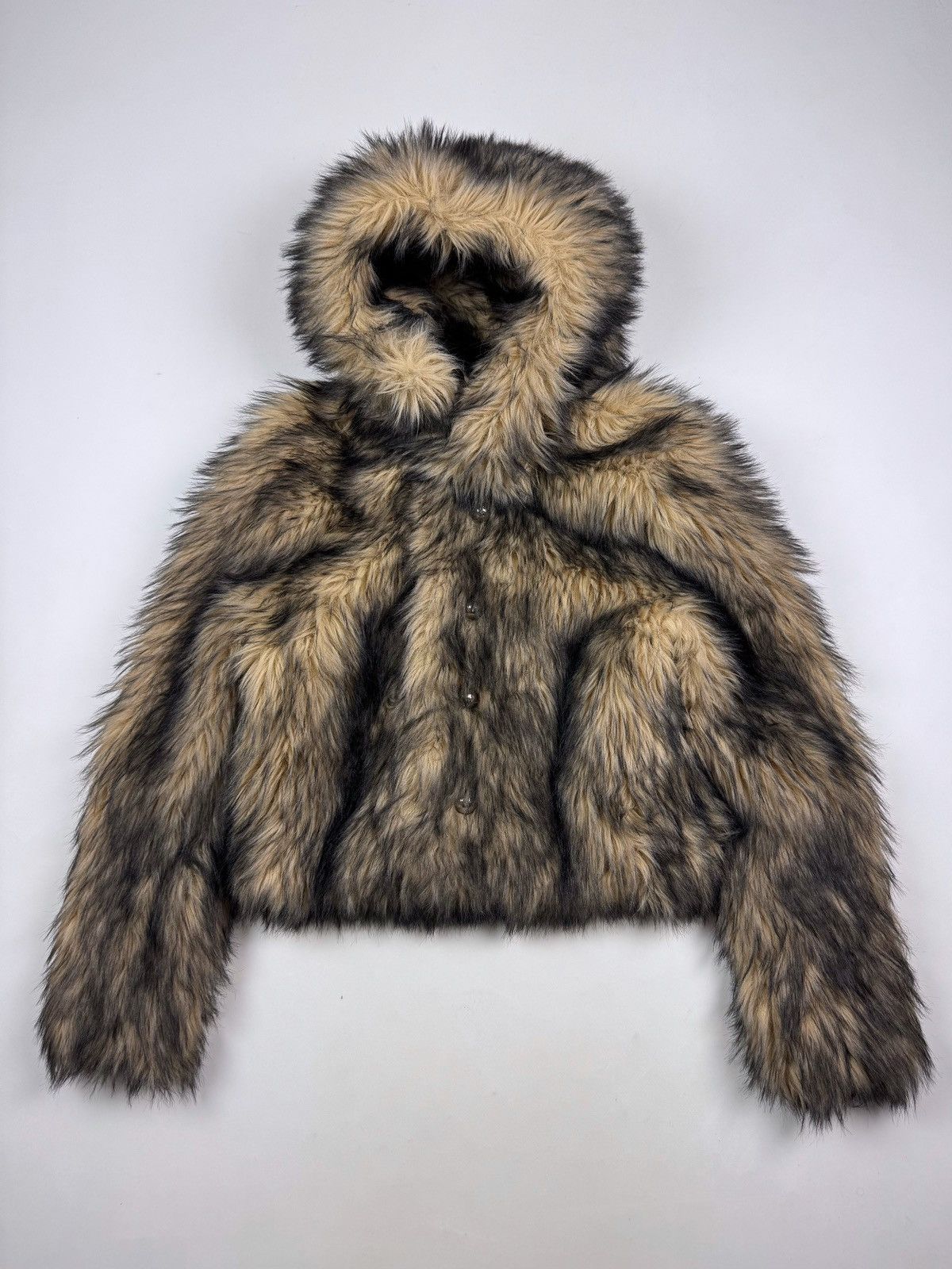 H&M × Paco Rabanne Rabanne x H&M Animal Print Faux Fur Hooded Jacket Size M / US 6-8 / IT 42-44 - 1 Thumbnail