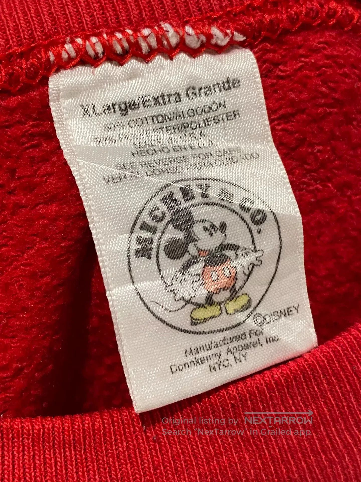 Mickey & Co. Vintage Mickey Mouse Embroidered Sweatshirt. Size US M / EU 48-50 / 2 - 7 Thumbnail