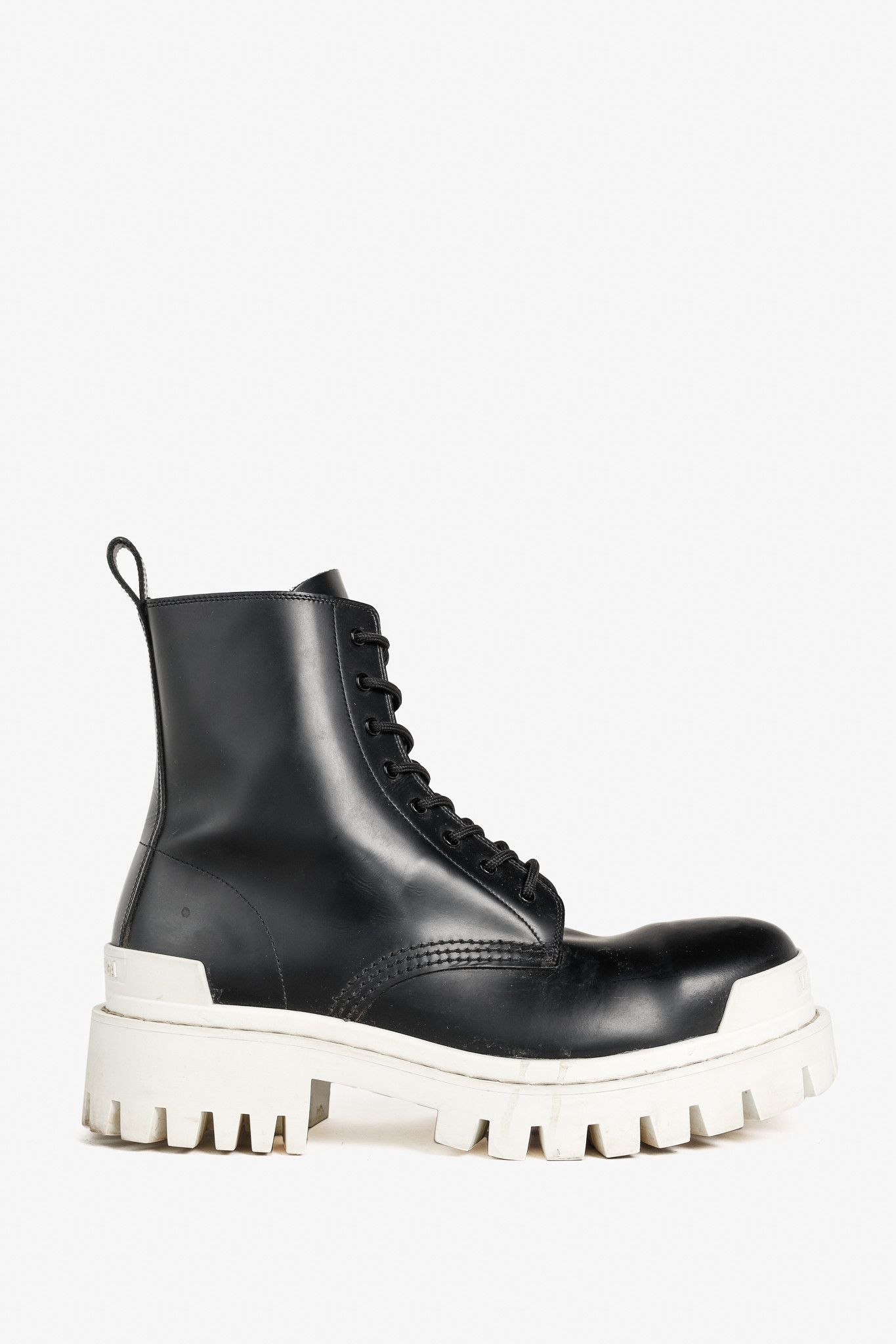 Balenciaga Balenciaga Strike 'Black White' Chunky Lace-Up Leather