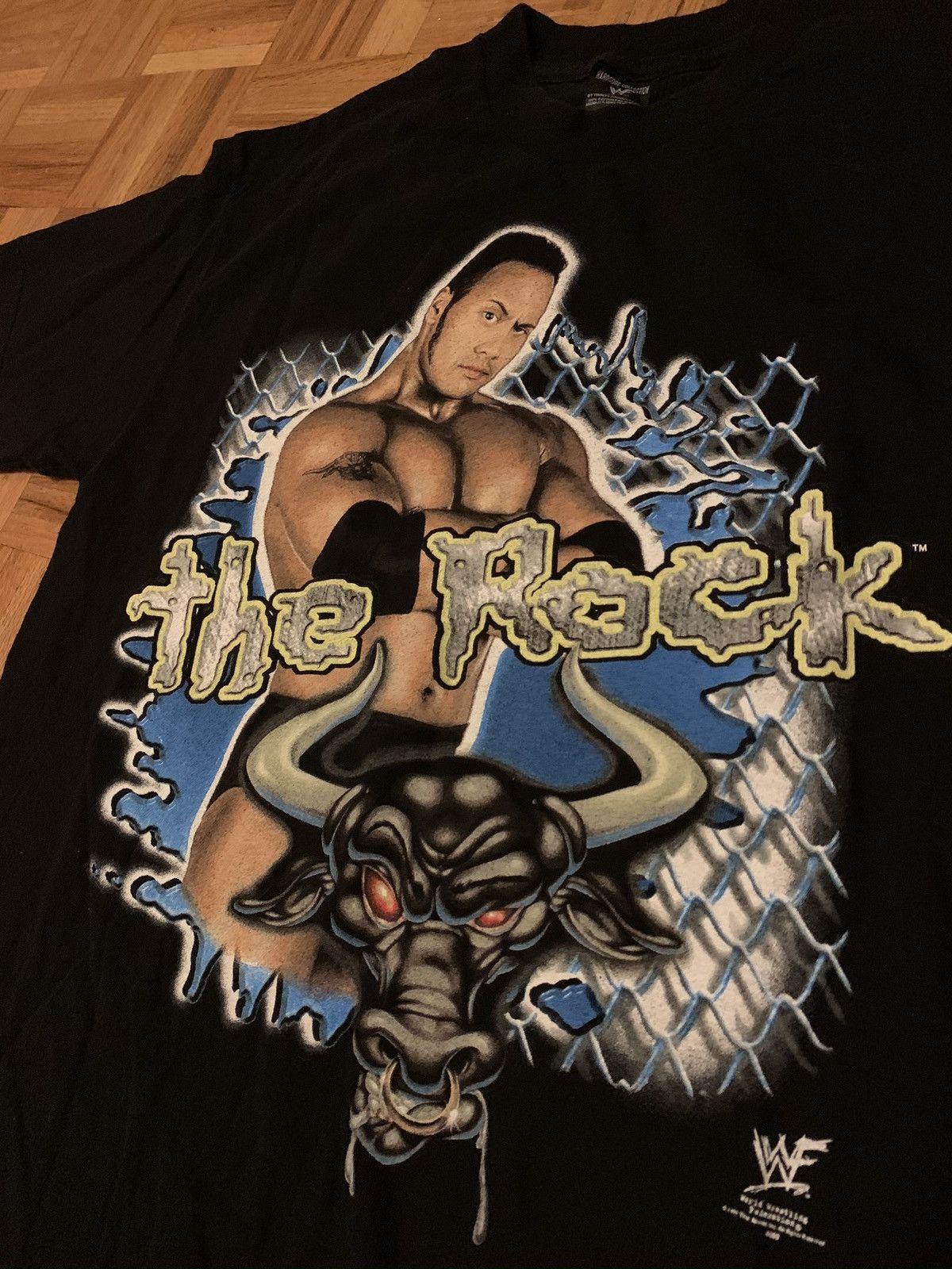 WWE 1999 WWF The Rock “Professional Hardcore Wrestler” T Shirt Size US M / EU 48-50 / 2 - 4 Thumbnail