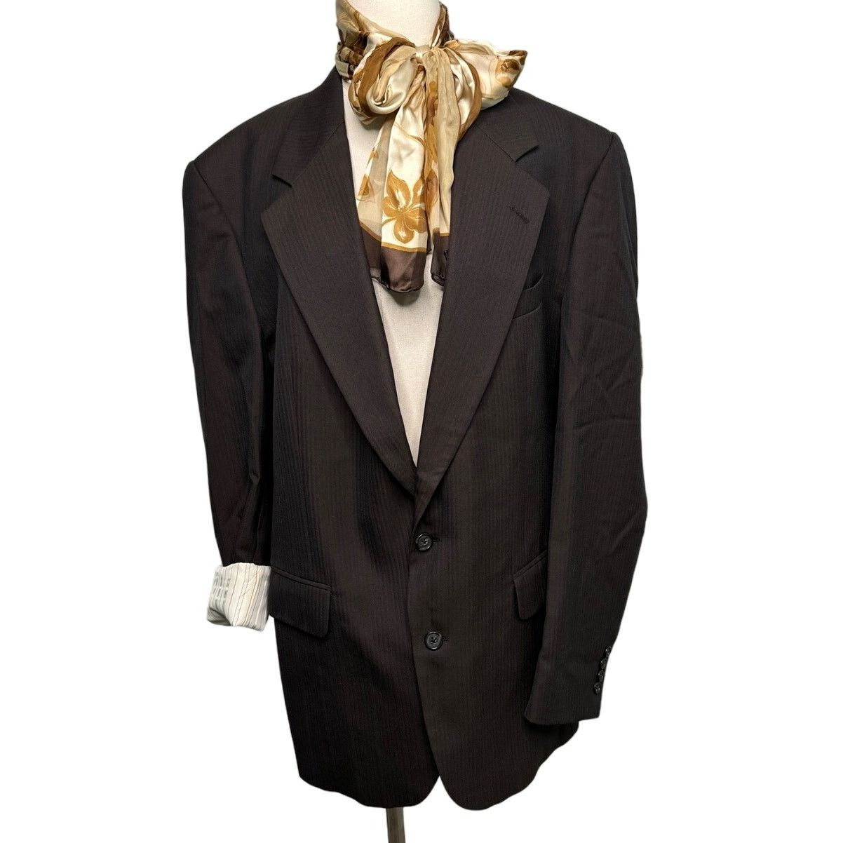 Burberry × Vintage Burberry vintage 100% wool stripe suit coat jacket size 44L Size 44L - 1 Thumbnail