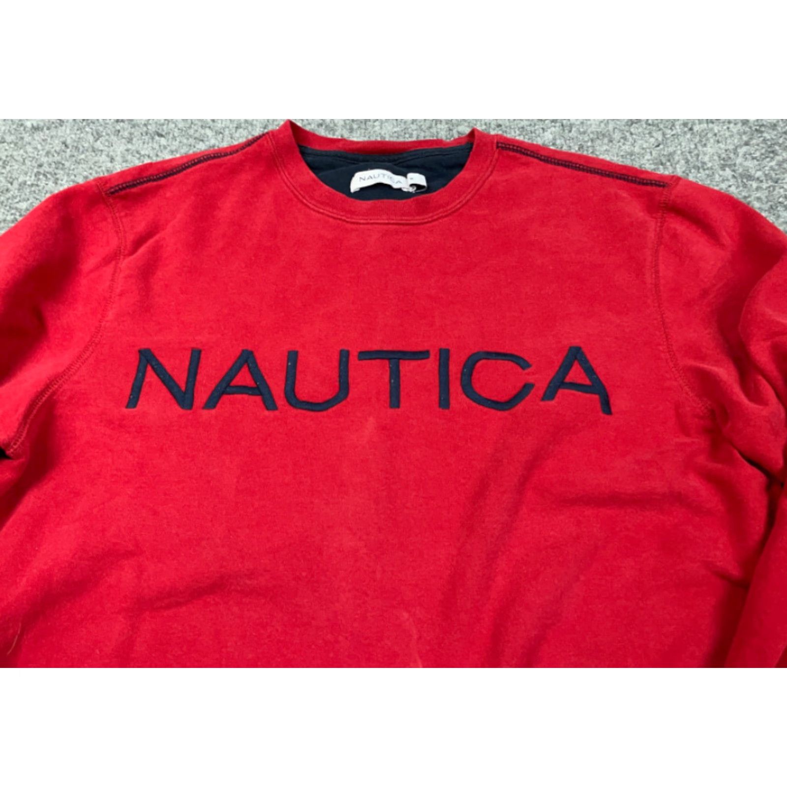 Nautica VINTAGE Nautica Red Embroidered Sweatshirt Adult Medium Crew Neck 90s Retro Mens Size US M / EU 48-50 / 2 - 8 Thumbnail