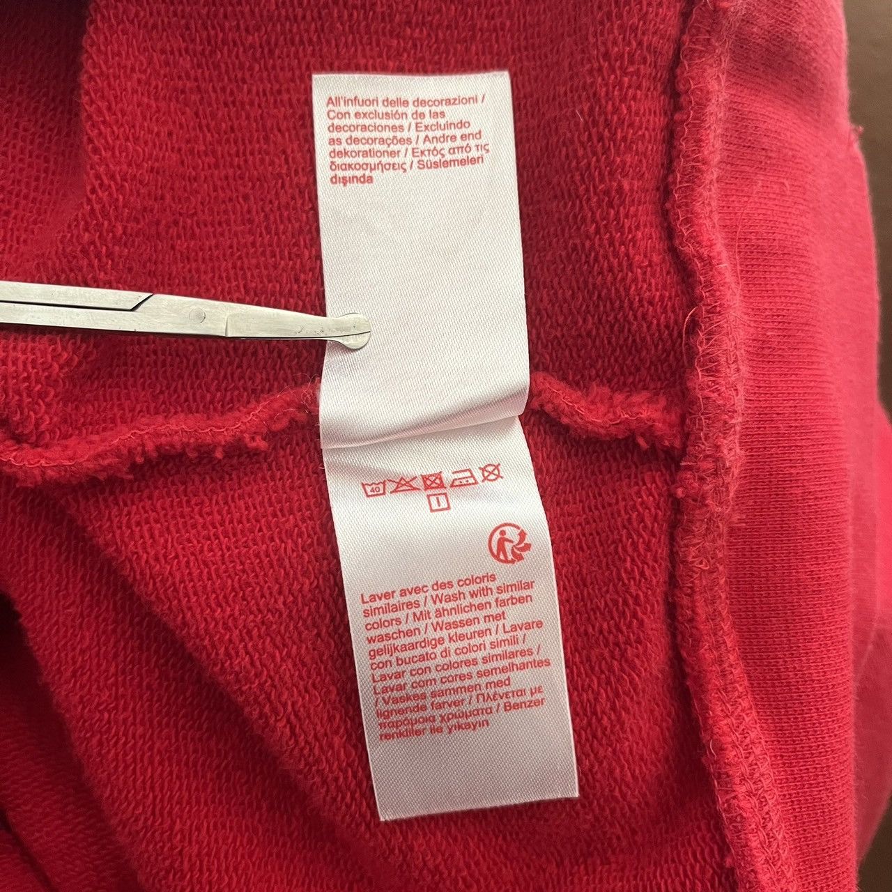 Supreme Supreme Lacoste Hooded Sweatshirt Red Size US L / EU 52-54 / 3 - 7 Thumbnail