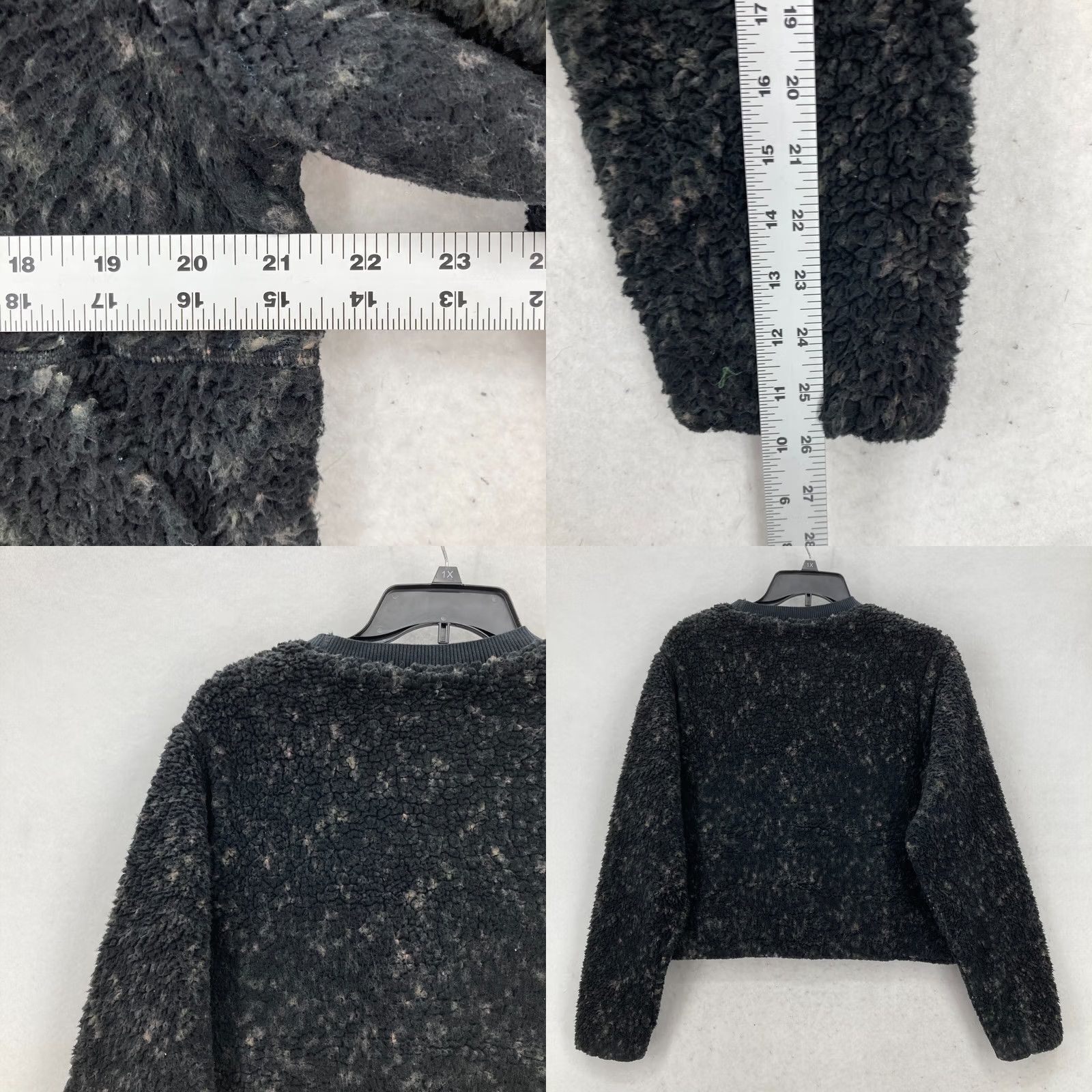 Prana prAna Polar Escape Fleece Sweatshirt Women XL Black Speckled Outdoor Cozy Sweatshirt Size XL / US 12-14 / IT 48-50 - 8 Thumbnail