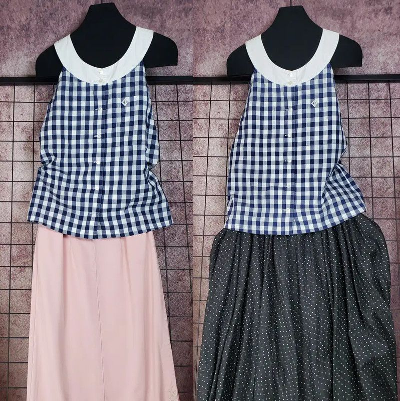 Dior Dior Summer Blue Check Cotton T-Shirt 0089 Size M / US 6-8 / IT 42-44 - 1 Thumbnail