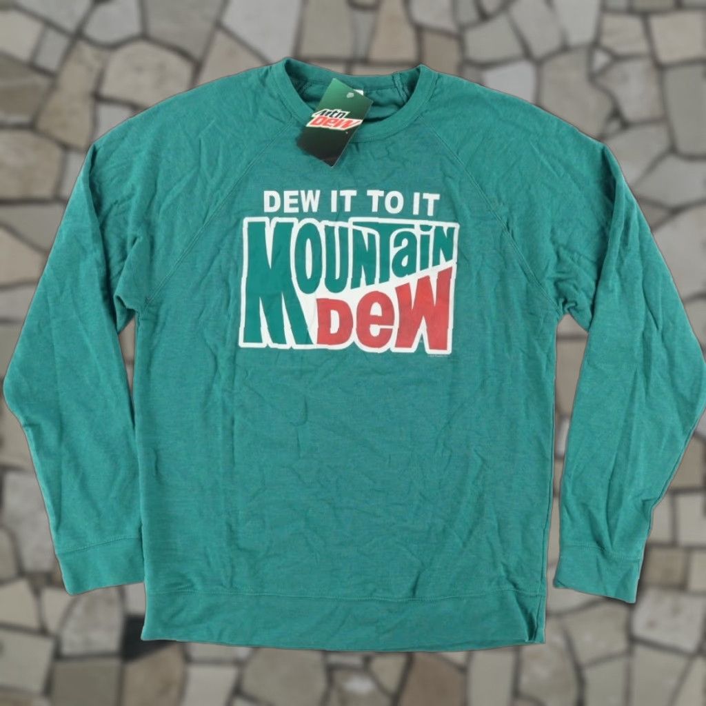 Delta Delta Mountain Dew Fleece Sweatshirt Green Men's XL Shirt Size US XL / EU 56 / 4 - 1 Thumbnail