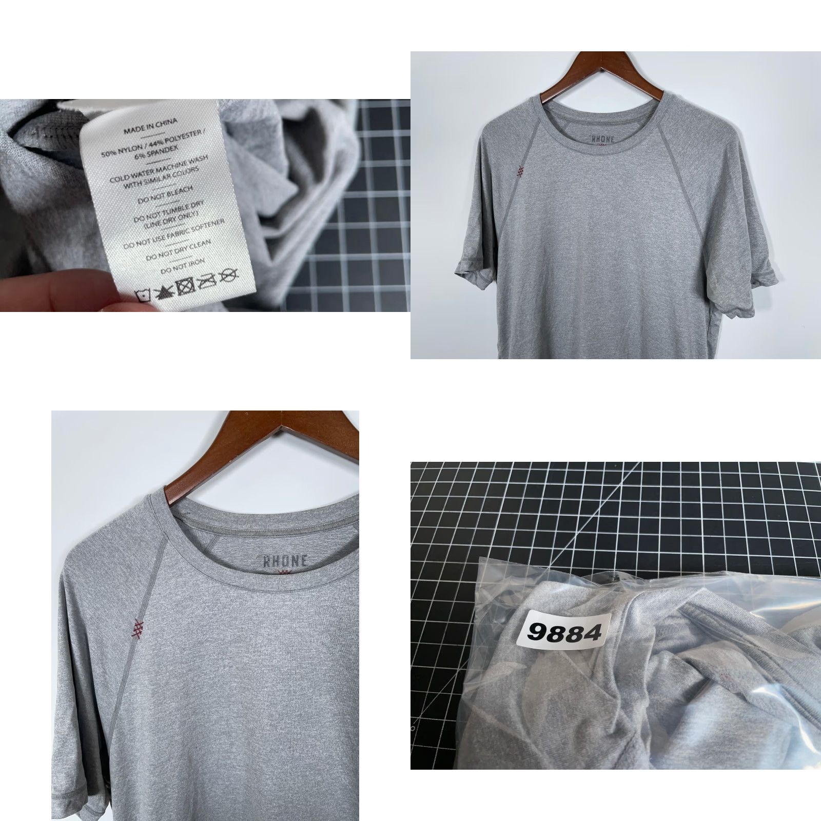 Rhone Rhone Reign T-Shirt Adult Medium Gray Performance Gym Training Stretch Size US M / EU 48-50 / 2 - 8 Thumbnail