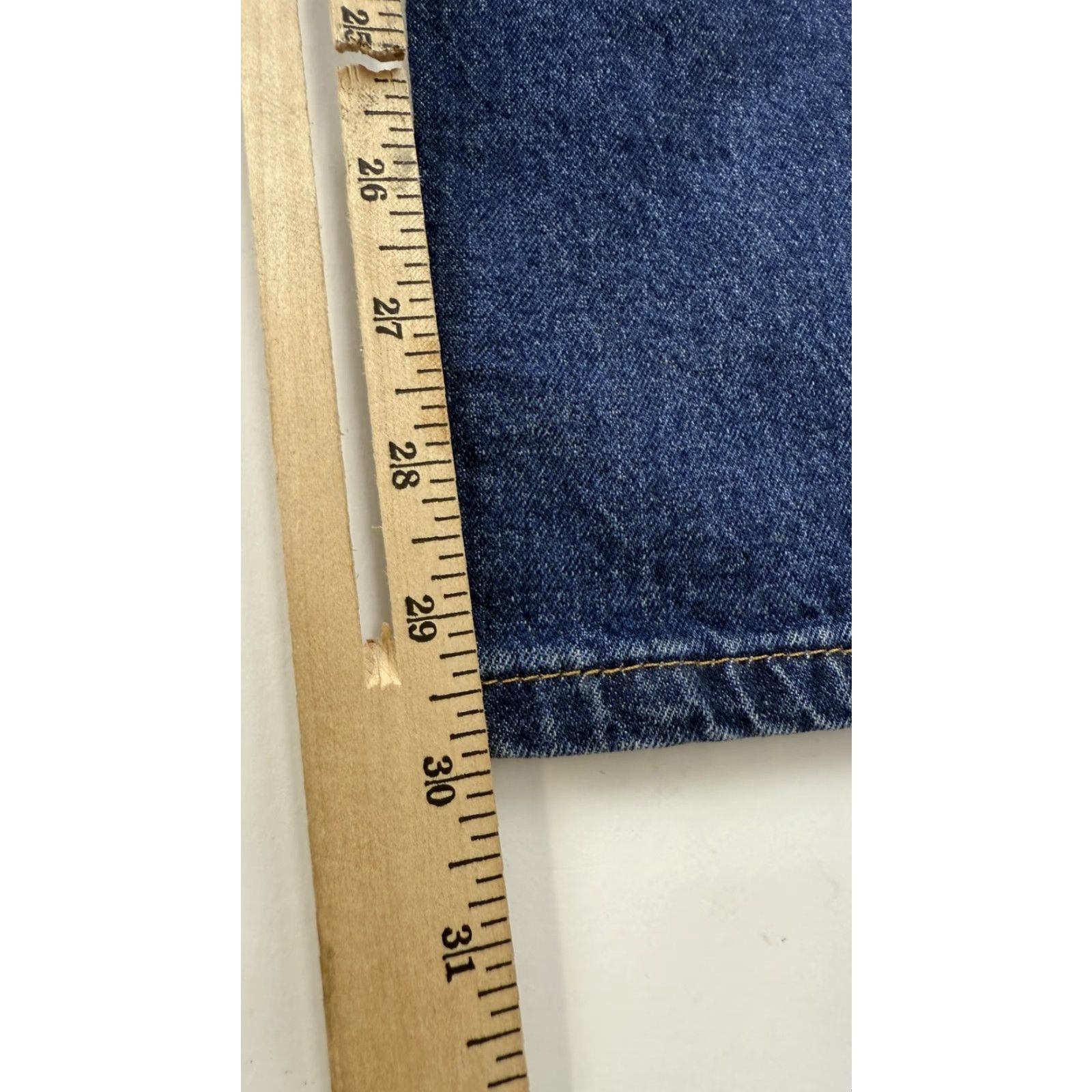 H&M VINTAGE H&M Jeans Womens 18 Blue Straight High Waist Denim Stretch 99% Cotton Size 40" / US 18 - 7 Thumbnail