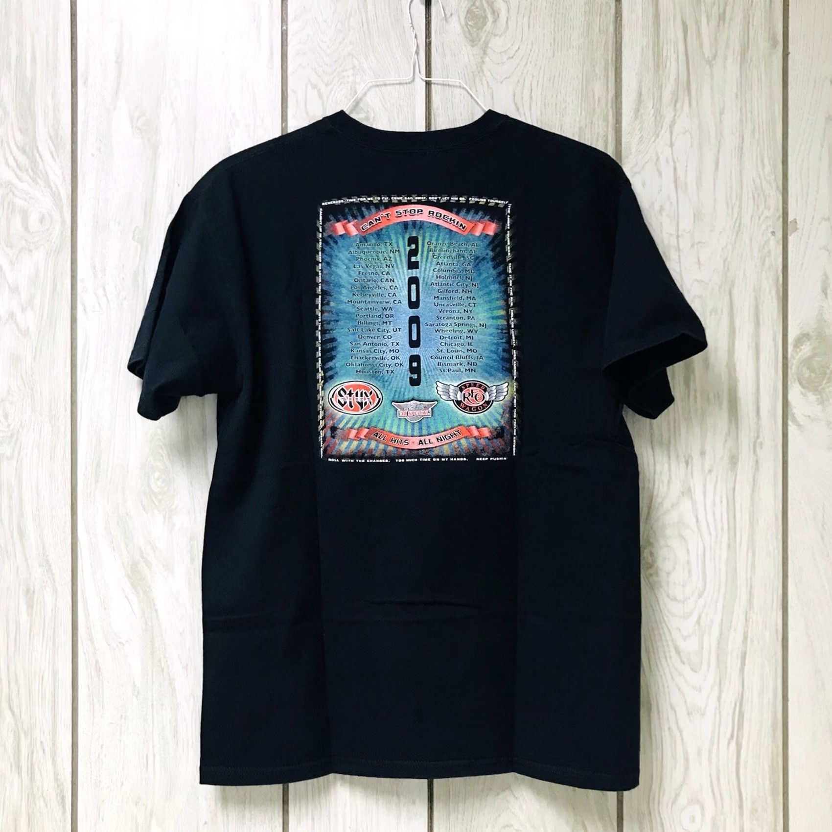 Gildan VINTAGE Gildan Men T-Shirt Concert Rock Pop Rock Styx REO Speedwagon 38 Special 2009 Tour Black L Mens Size US L / EU 52-54 / 3 - 2 Thumbnail