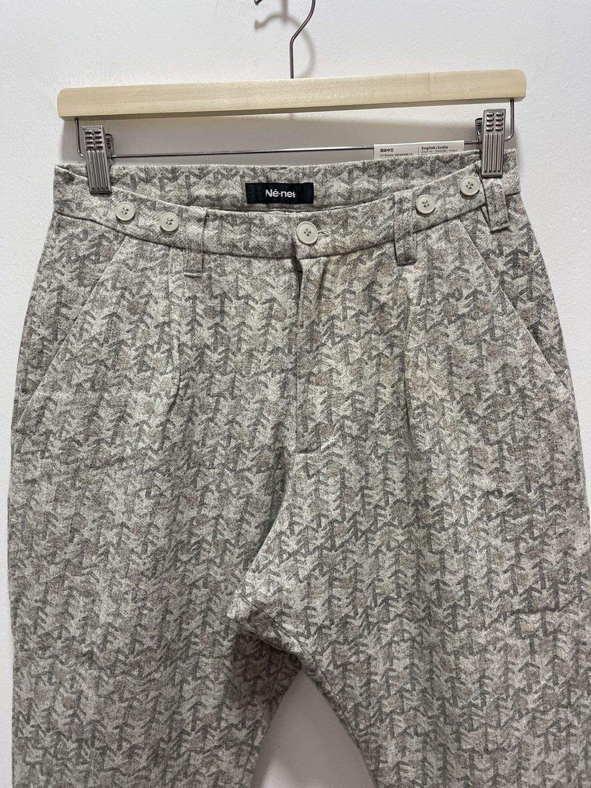 Designer × Issey Miyake × Ne-Net DESIGNER NE-NET CROPPED WOOL PANT Size 28" / US 6 / IT 42 - 4 Thumbnail