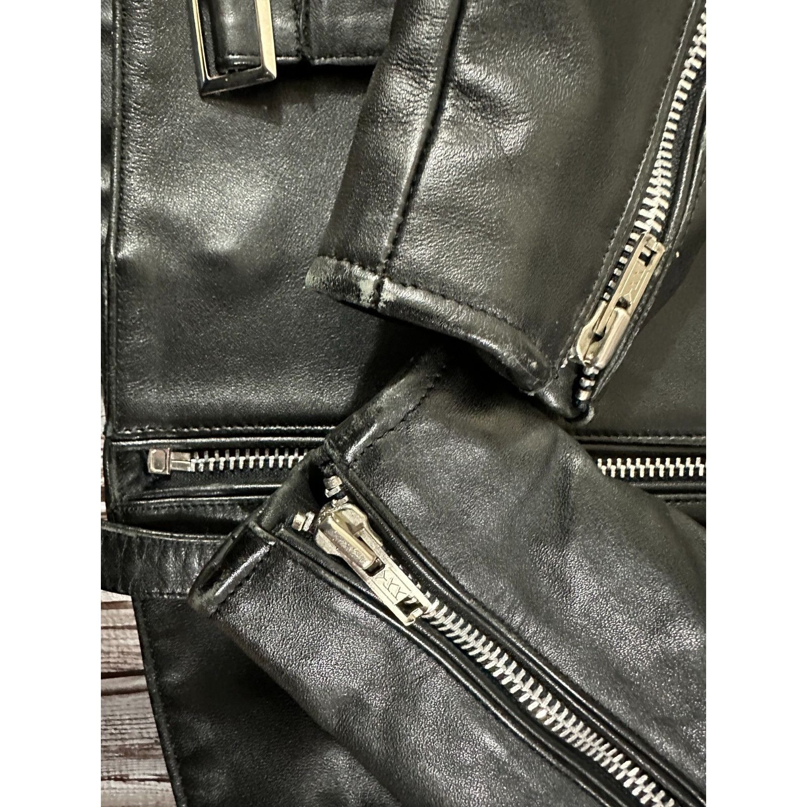 Schott Schott Biker Riders Leather Jacket color Black size 8 Size M / US 6-8 / IT 42-44 - 7 Thumbnail